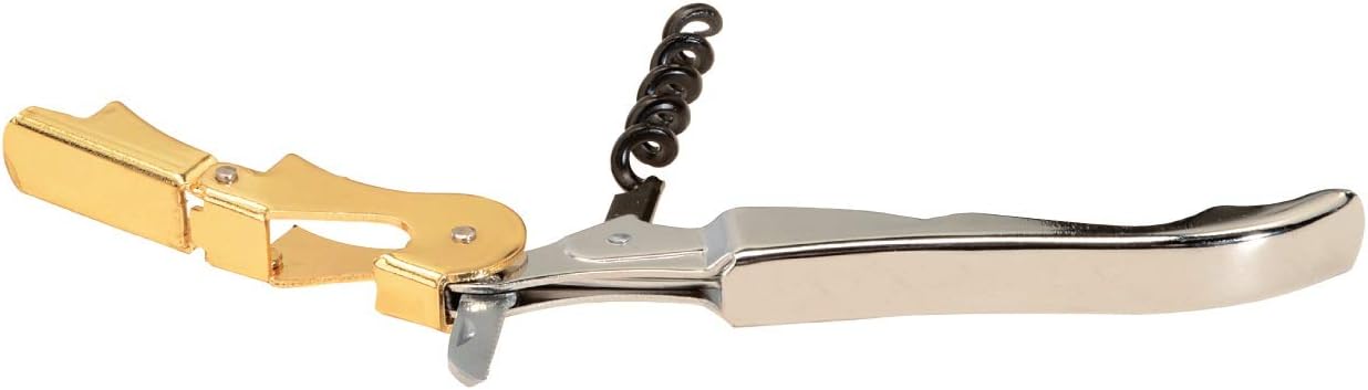 Thirsty Rhino Anggur Double Hinged Waiter's Corkscrew (Set of 4) (Gold & Chrome)