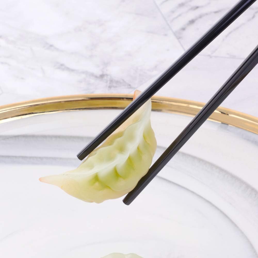 Buyer Star 5-pair Colorful Stainless Steel Chopsticks - Reusable Chinese Square Chopsticks