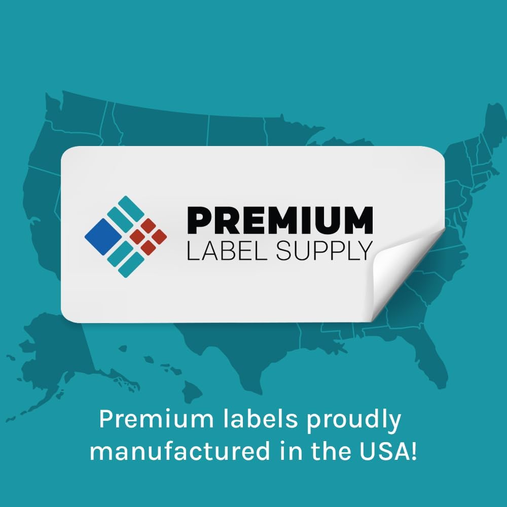 Premium Label Supply Glossy White Sticker Labels – 3.5" x 5" – (4 per Sheet) (Glossy White for Laser Only, 40 Labels)