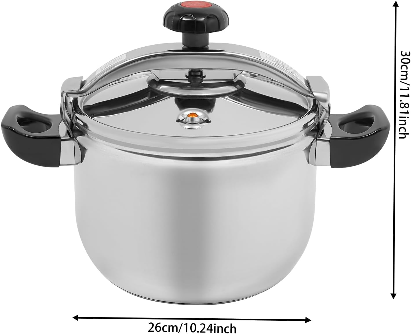 9.5 Quart Pressure Cooker Stainless Steel Pressure Canner, Large Capacity, Commercial Pressure Cooker Clamp On Type, Single Valves for Family or Commercial Use