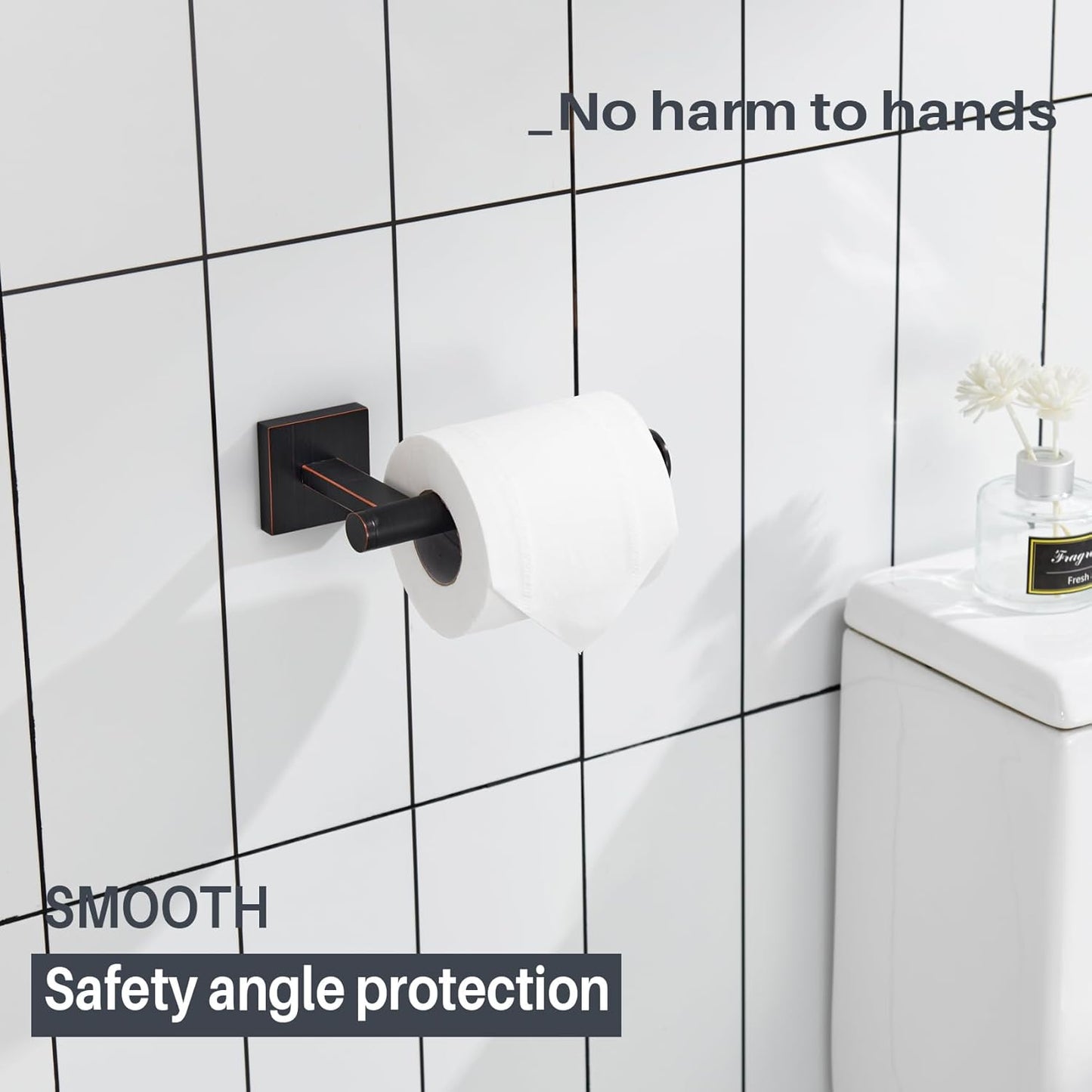 KOKOSIRI Toilet Paper Holder Oil Rubbed Bronze Toilet Roll Holder Hold Mega Rolls Kitchen Bathroom Tissue Paper Dispenser Stainless Steel, B2008ORB