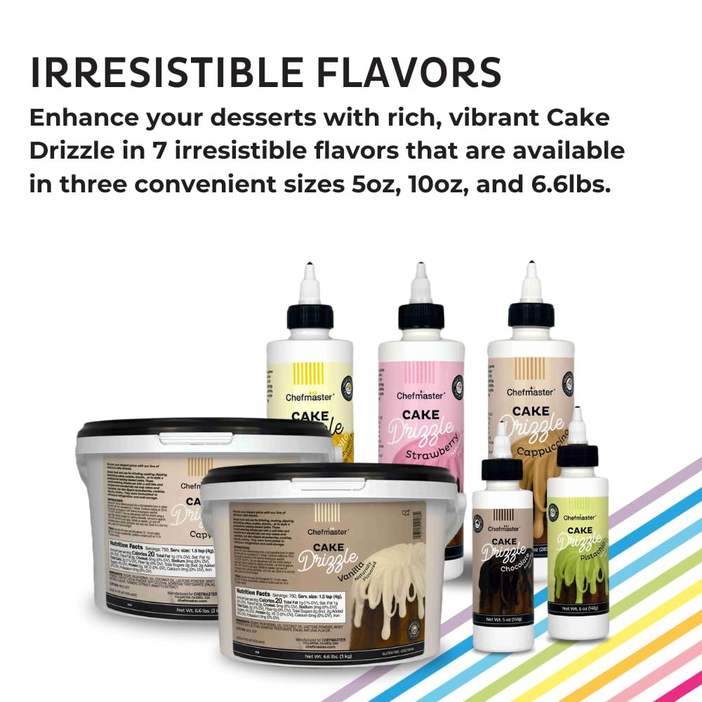 Limoncello-Flavored Cake Drizzle by Chefmaster, Edible Cake Drip Frosting for Decorating, Drip for Cakes, Cupcakes, Cookies, Donuts, 5 oz