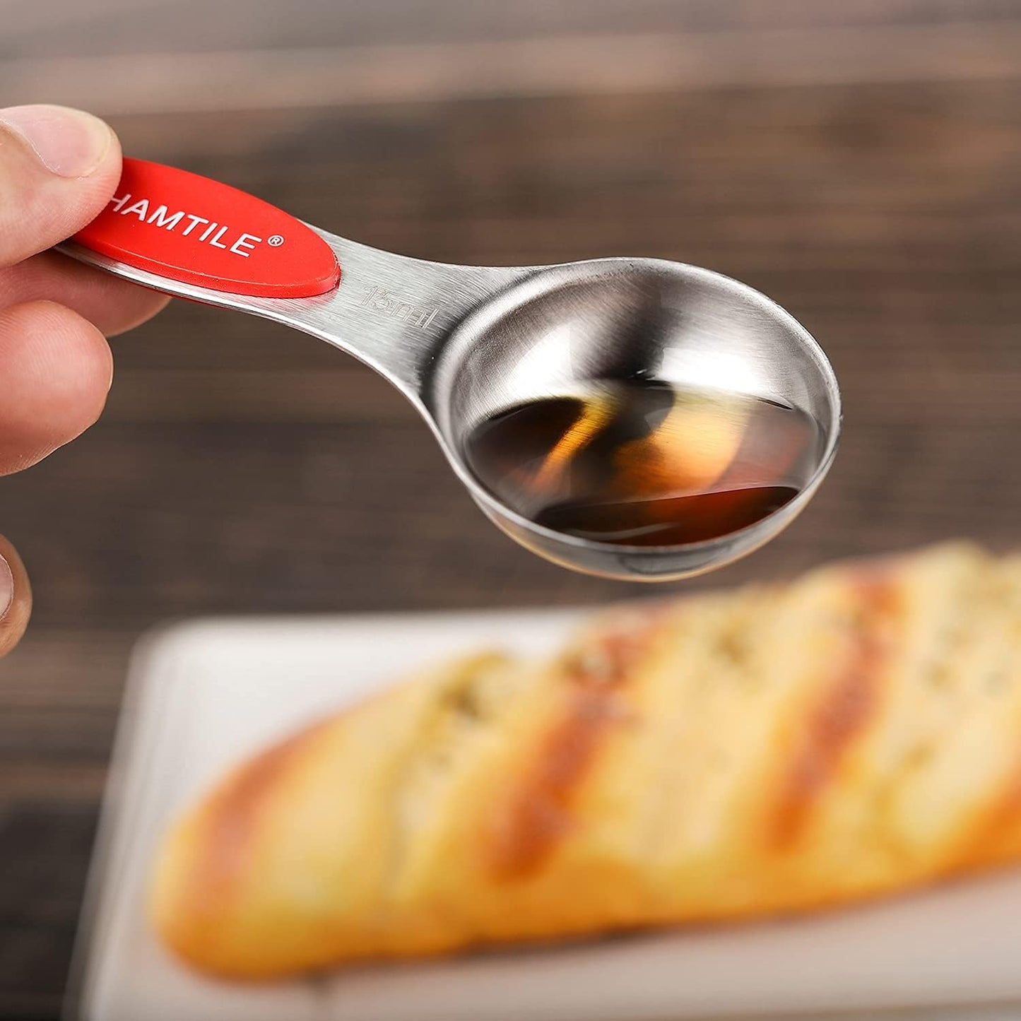 Magnetic Measuring Spoons Set Stainless Steel Dual Sided Stackable Teaspoon Tablespoon Nesting Measuring Spoon for Measuring Dry and Liquid Ingredients Color