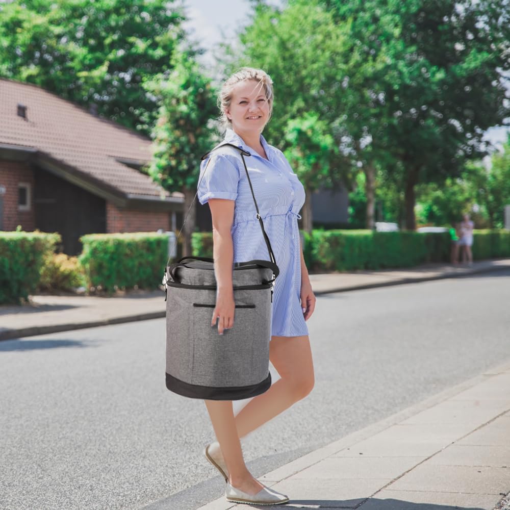 musbus Carry Bag for 8 Quart Instant Pot, CrockPot and Hamilton Beach Models, Double Layers Carrier with Adjustable Strap, with Crock-Pot and Hamilton, GRAY