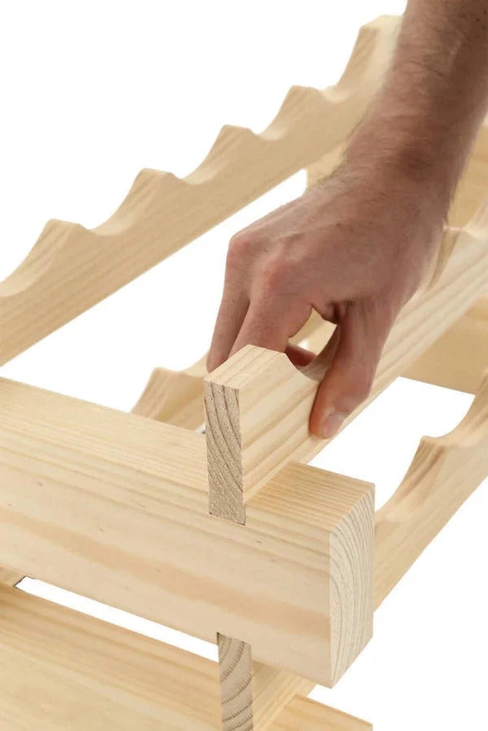 54 Bottle Wine Rack Natural Pine