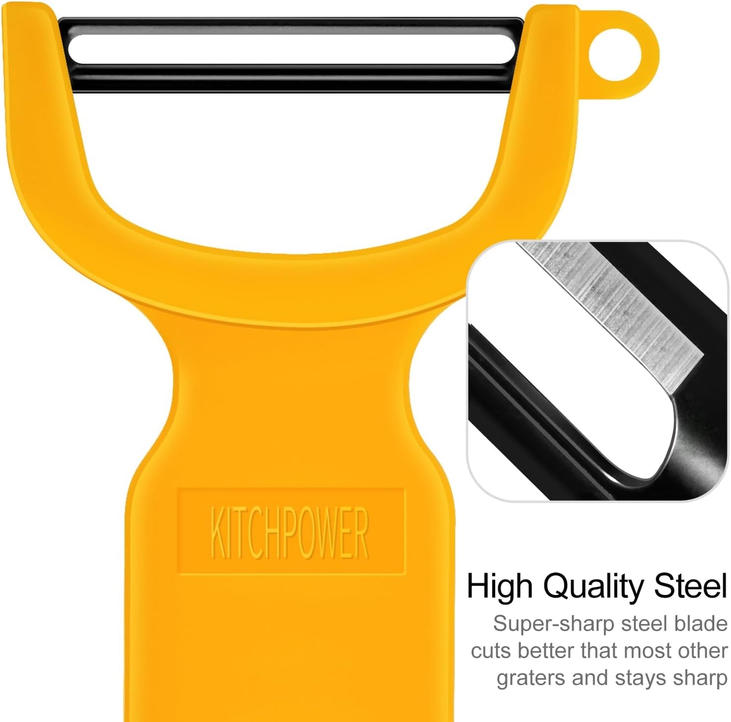 Original Vegetable Fruit Peeler Carbon Steel Blade 3 Pack Red/Green/Yellow…