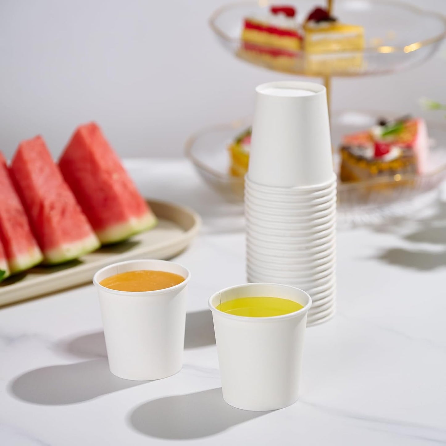 LITOPAK 1000 pack 4 oz Disposable Paper Coffee Cups, Small White Paper Coffee Cups for Office, Home, Party, and Events