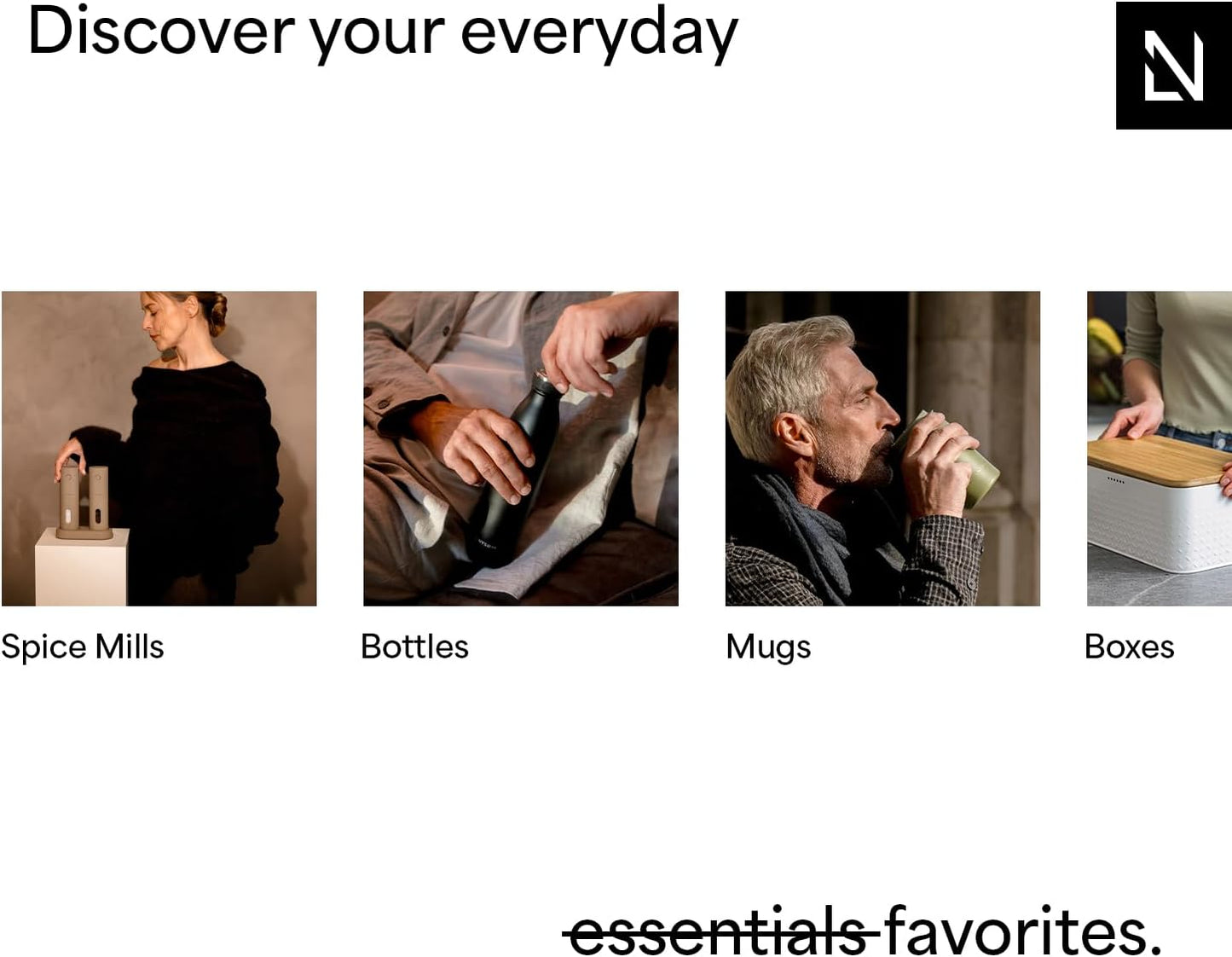 LARS NYSØM Bread Box I Metal Box with linen bag for long lasting freshness I Bread Bin with bamboo lid usable as cutting board I 14.2x7.5x5.1 In (Brick Red)