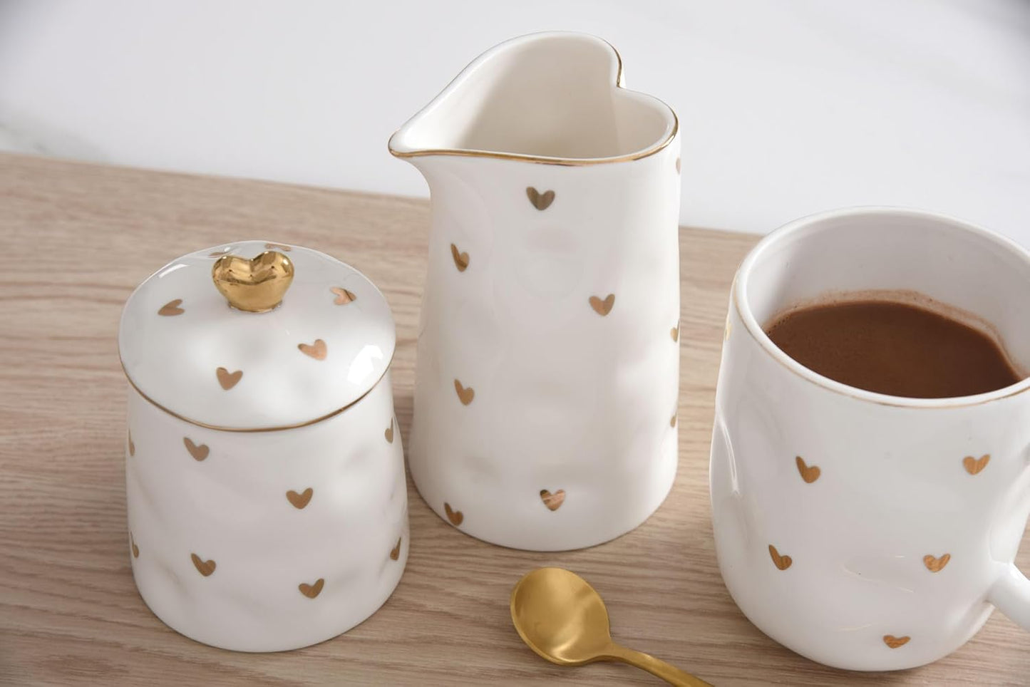 Heart To Heart Sugar Bowl & Creamer Set