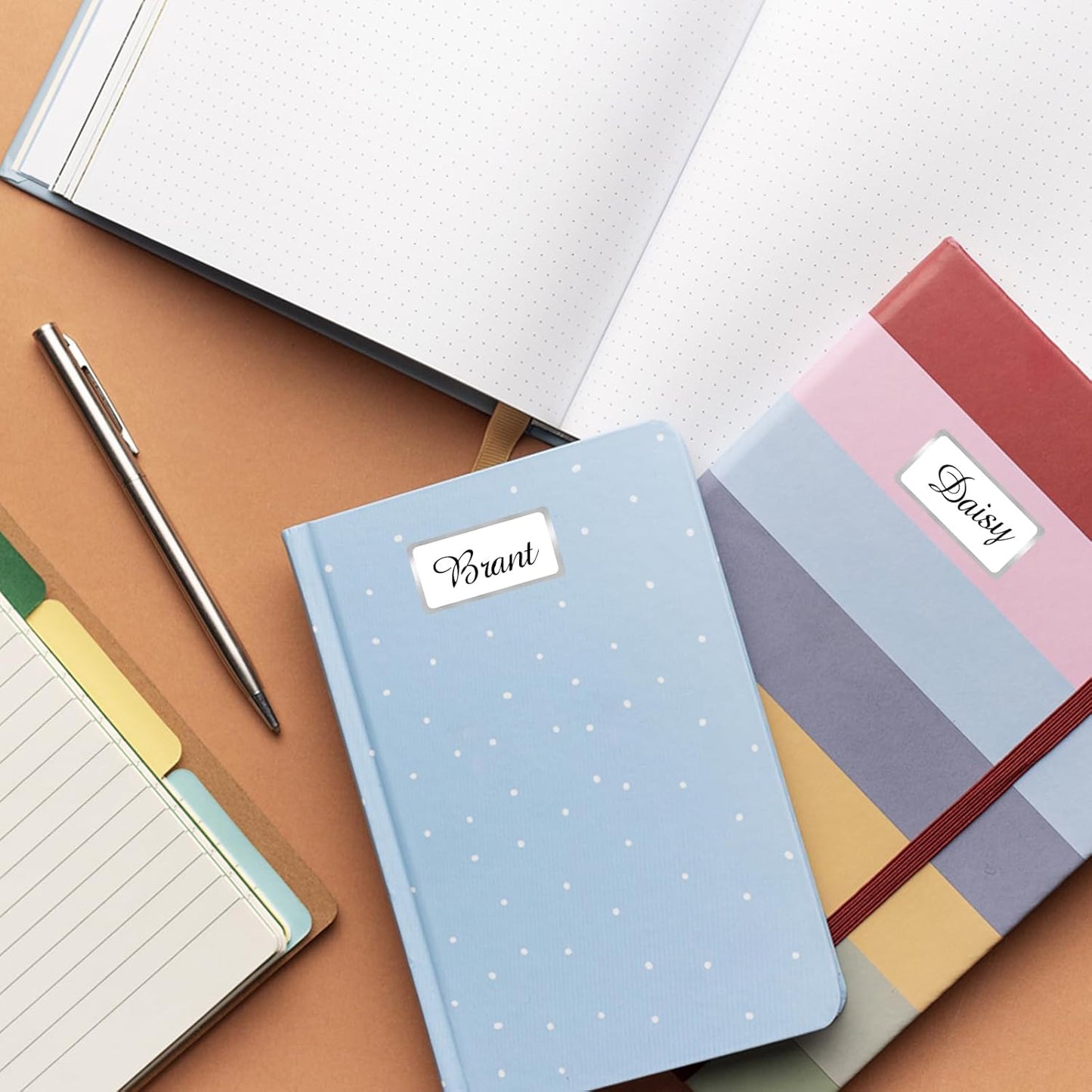 600 Silvery Border Removable Freezer Labels Water Oil Resistant with Perforation Line for Food Containers Jars Pantry Organization (Ink Quick-Dry,1” x 2”)