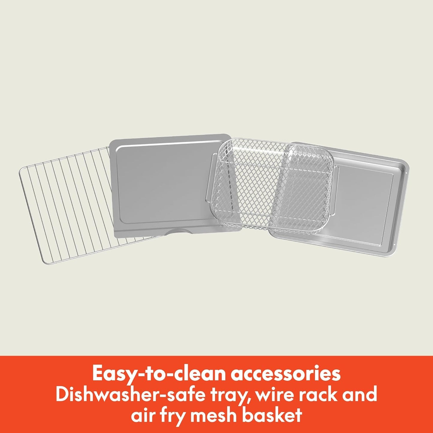 bella Air Fry Toaster Oven, 7 Preset Cooking Options, Dishwasher-Safe EverGood Coated Trays Included, 60-Minute Auto Shutoff w Audible Timer, Power Indicator Light, 1700 Watt, Surf