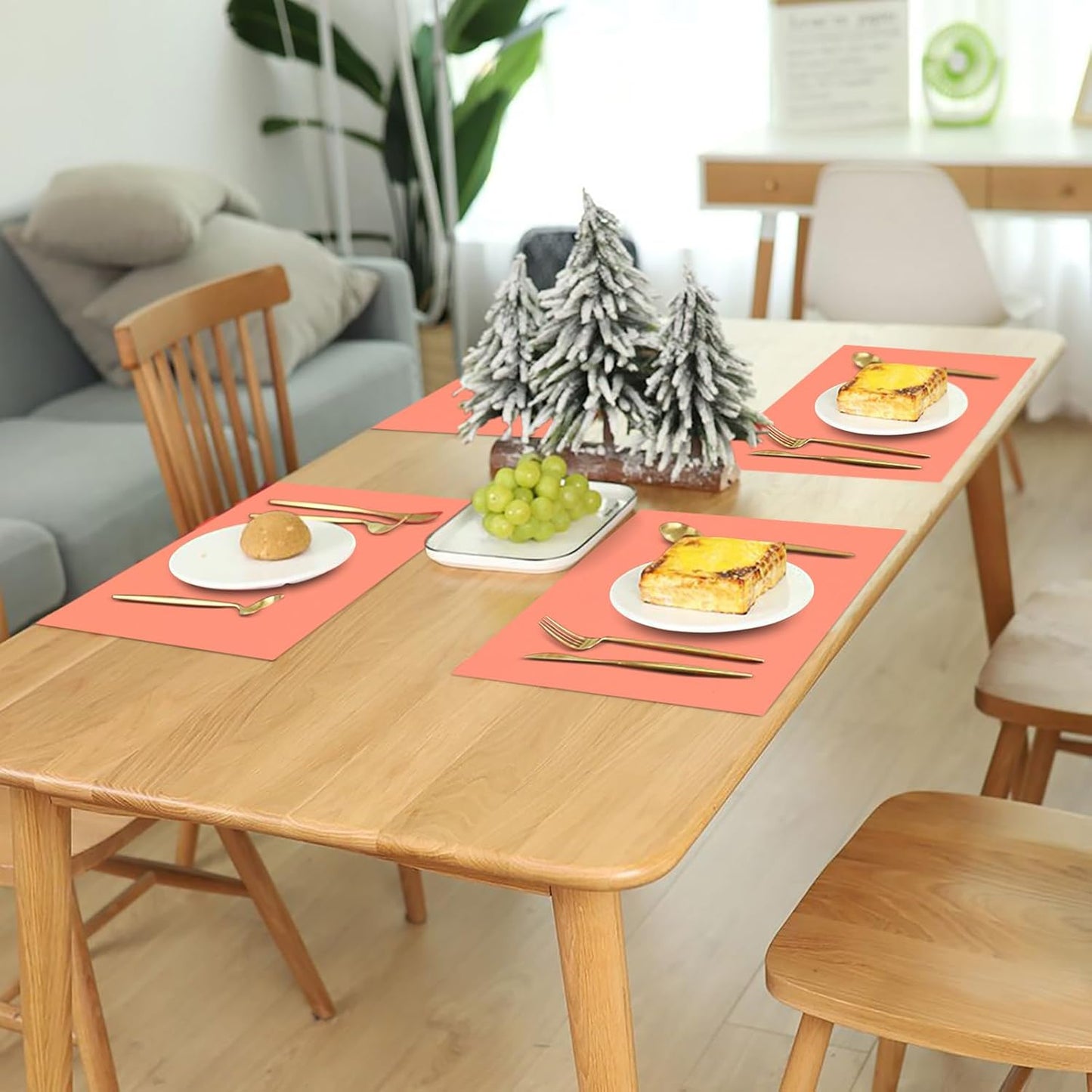 Silicone Mats for Kitchen Counter, Nonslip Silicone Mats for Crafts Countertop Protector Heat Resistant Mat (Coral, 78.7"L x 15.7"W)