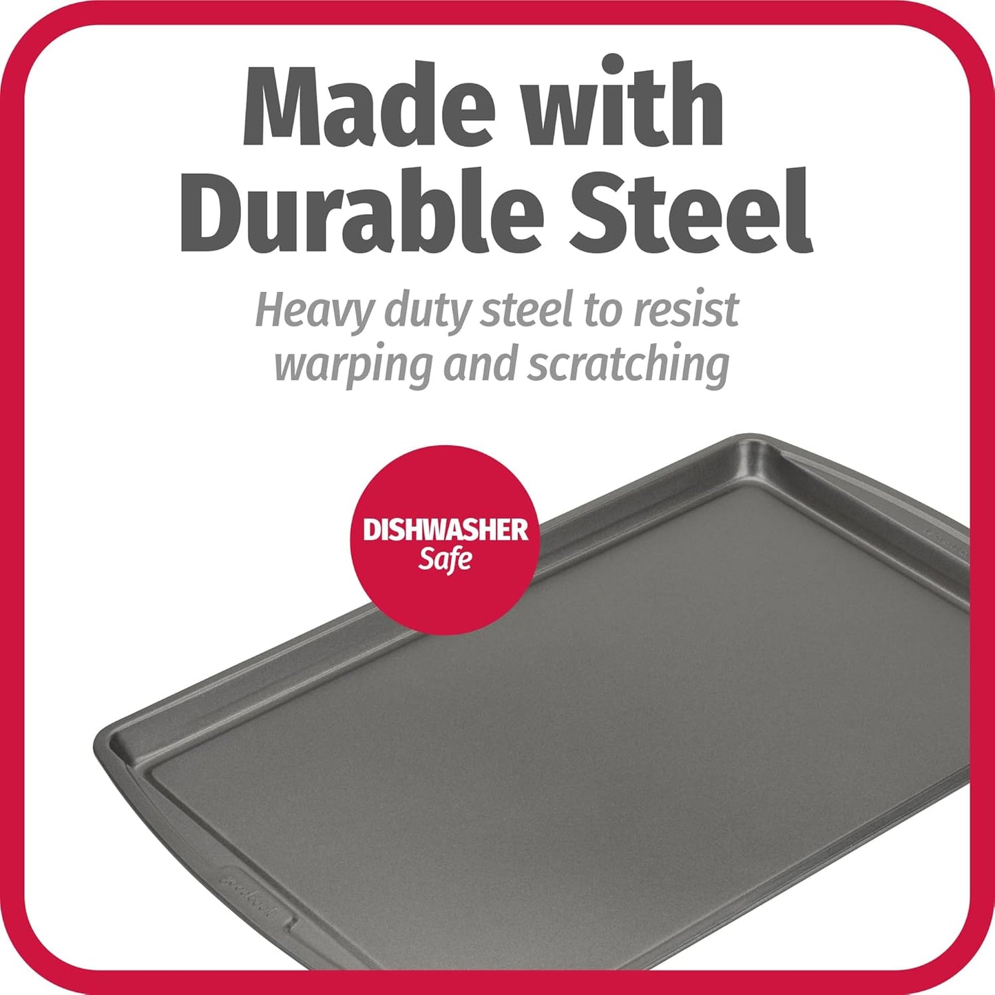 GoodCook AirPerfect Non-Stick 17” X 11" Cookie Sheet Set , Homemade, Frozen & Leftover Slices, Set of 2