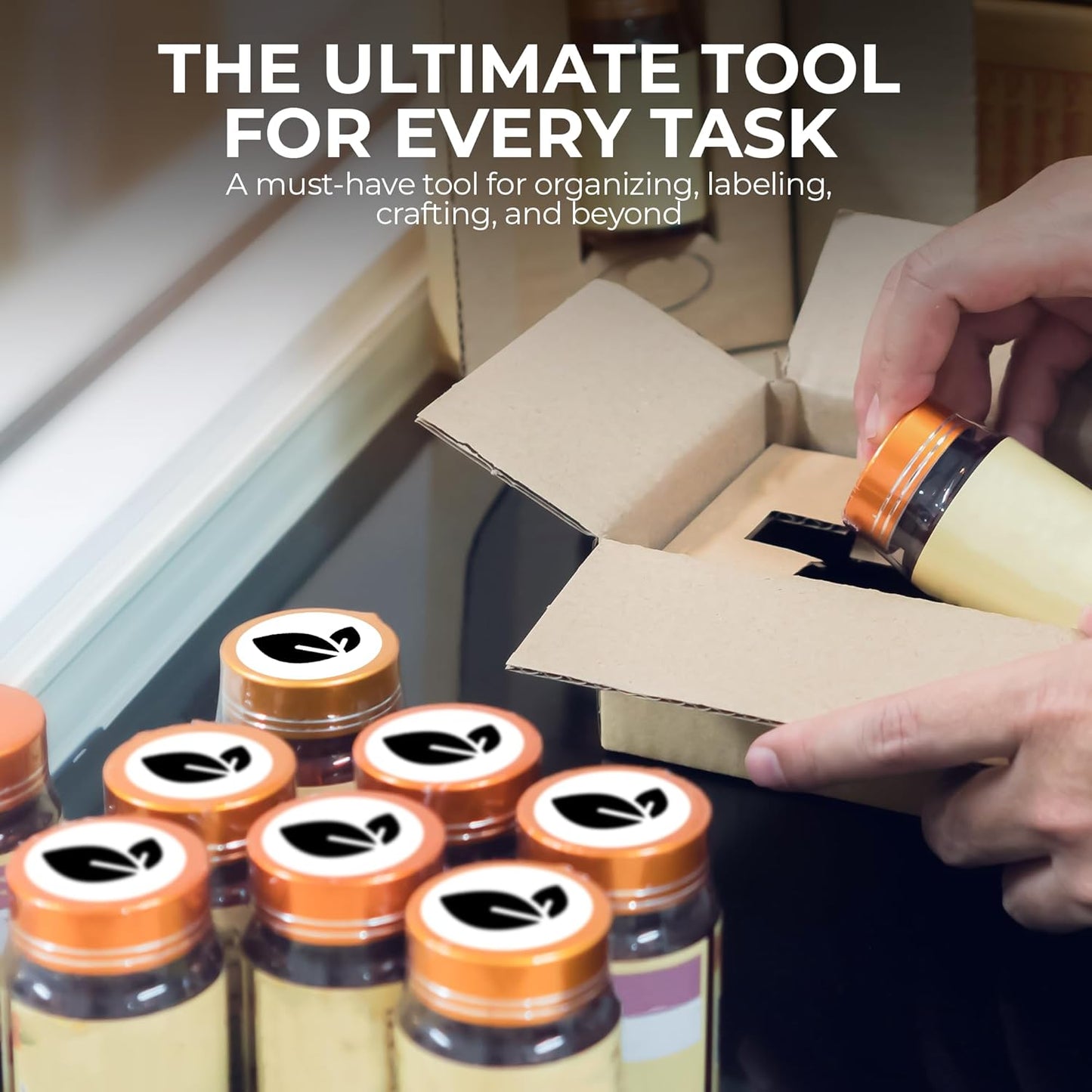 Perco White 2-Inch Perforated Circle Dot Thermal Sticker Labels — 735 Stickers/Roll, Direct Thermal Printer Compatible—with Permanent Adhesive for Organizing, Color Coding, Bin Labeling—Made in USA