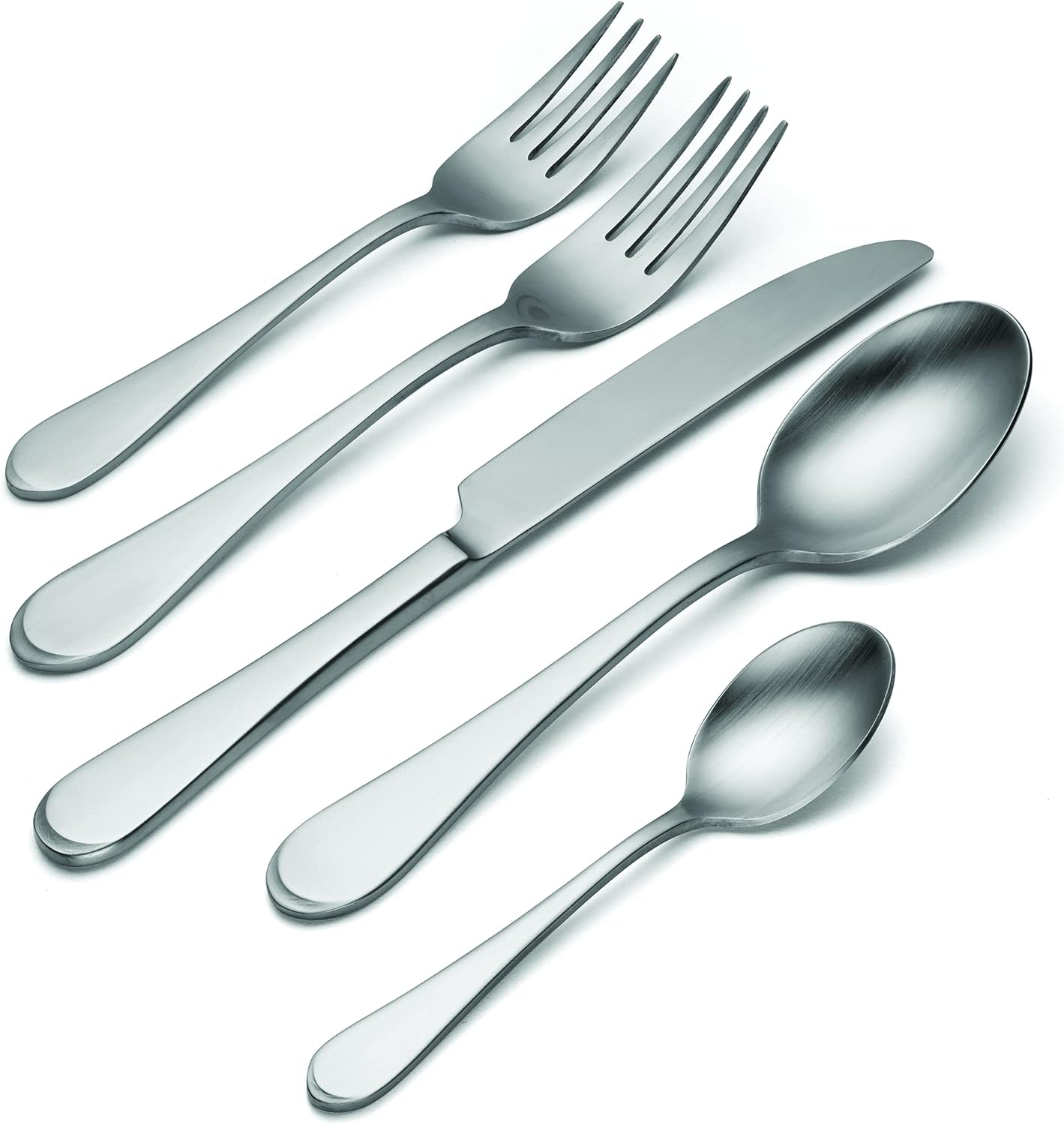 Oneida H326045Al20 Satin Icarus 45 Piece Everyday Flatware Set, Service For 8