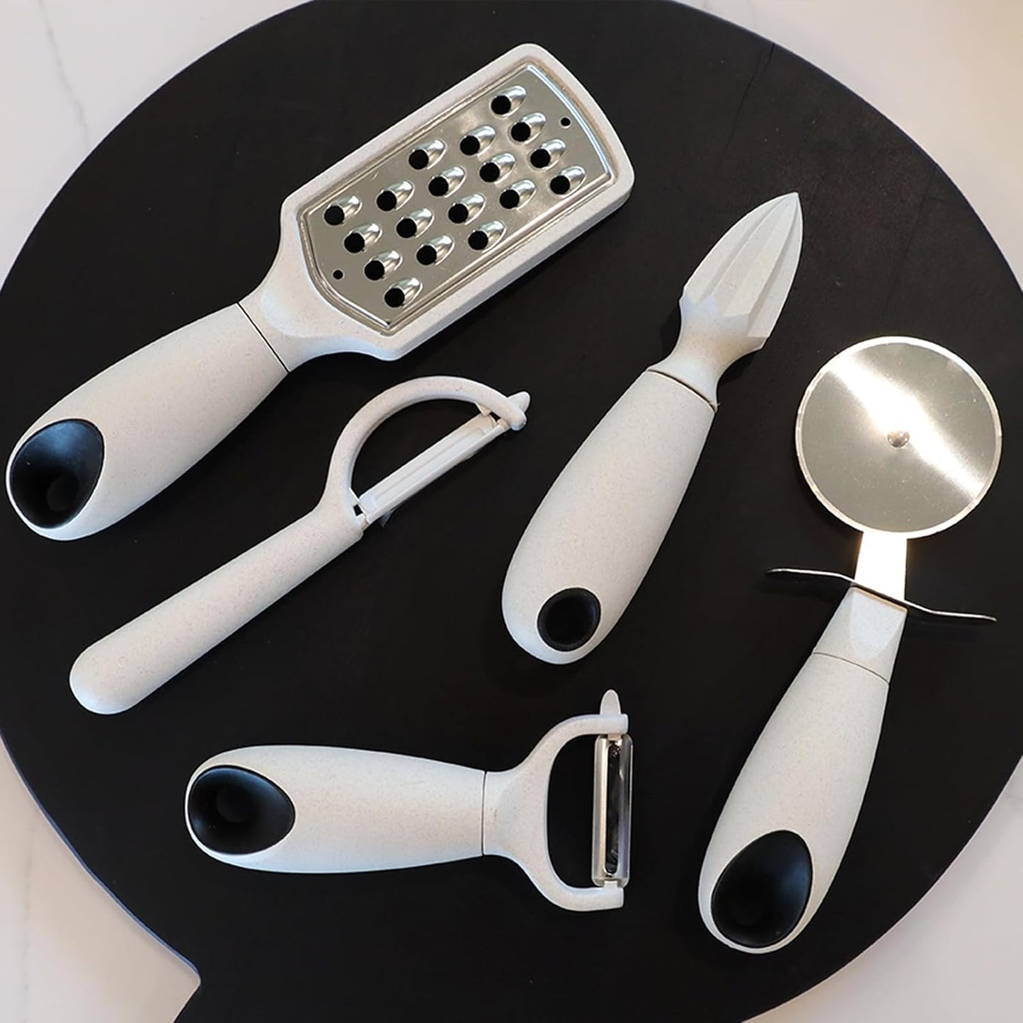 Beille Cream Stainless Steel Wheat Straw Vegetable Peeler Kitchen Utensils