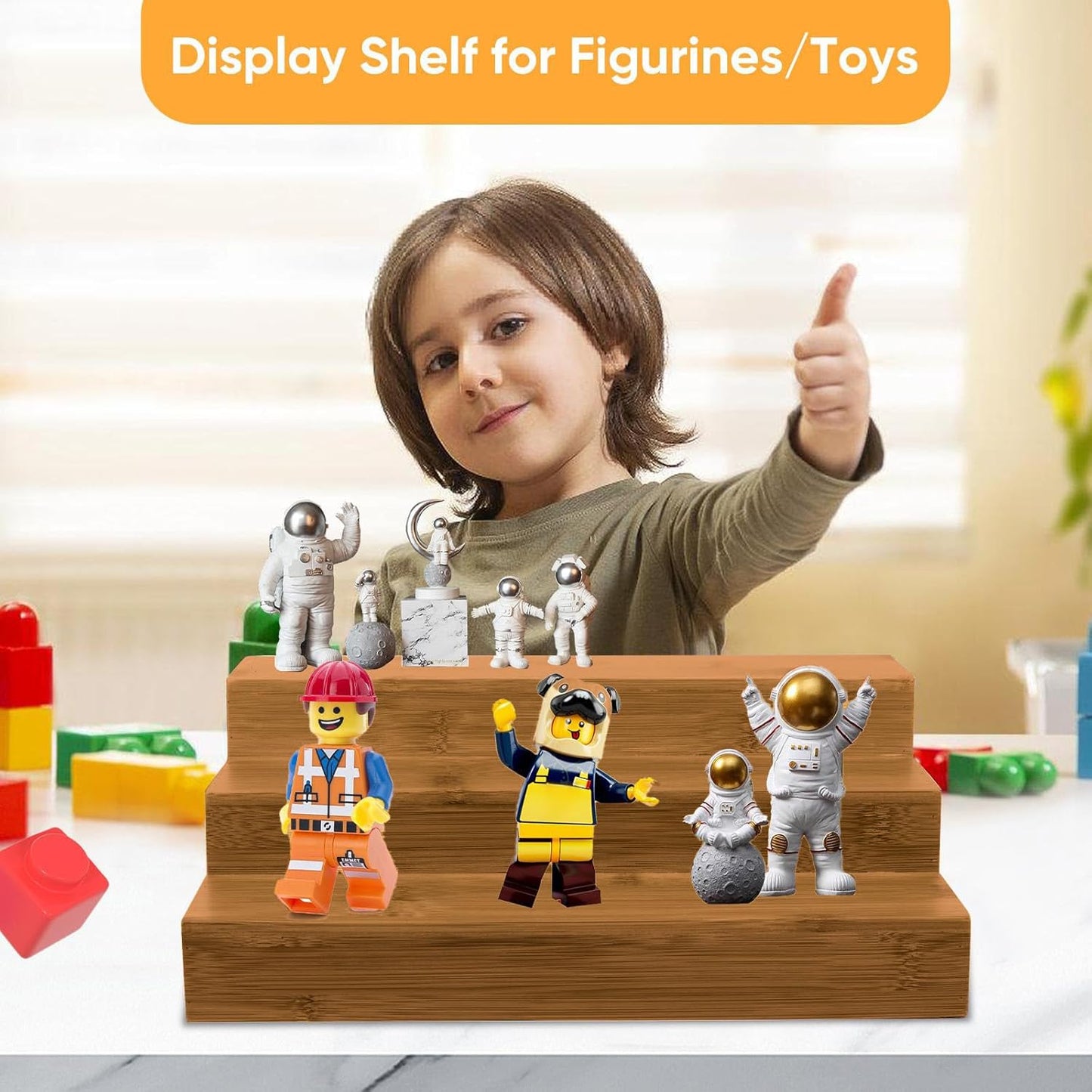 Bamboo Spice Rack Organizer for Cabinet 3 Tier Countertop Step Spice Shelf for Kitchen Storage and Organizer (Brown - 2 Pack)