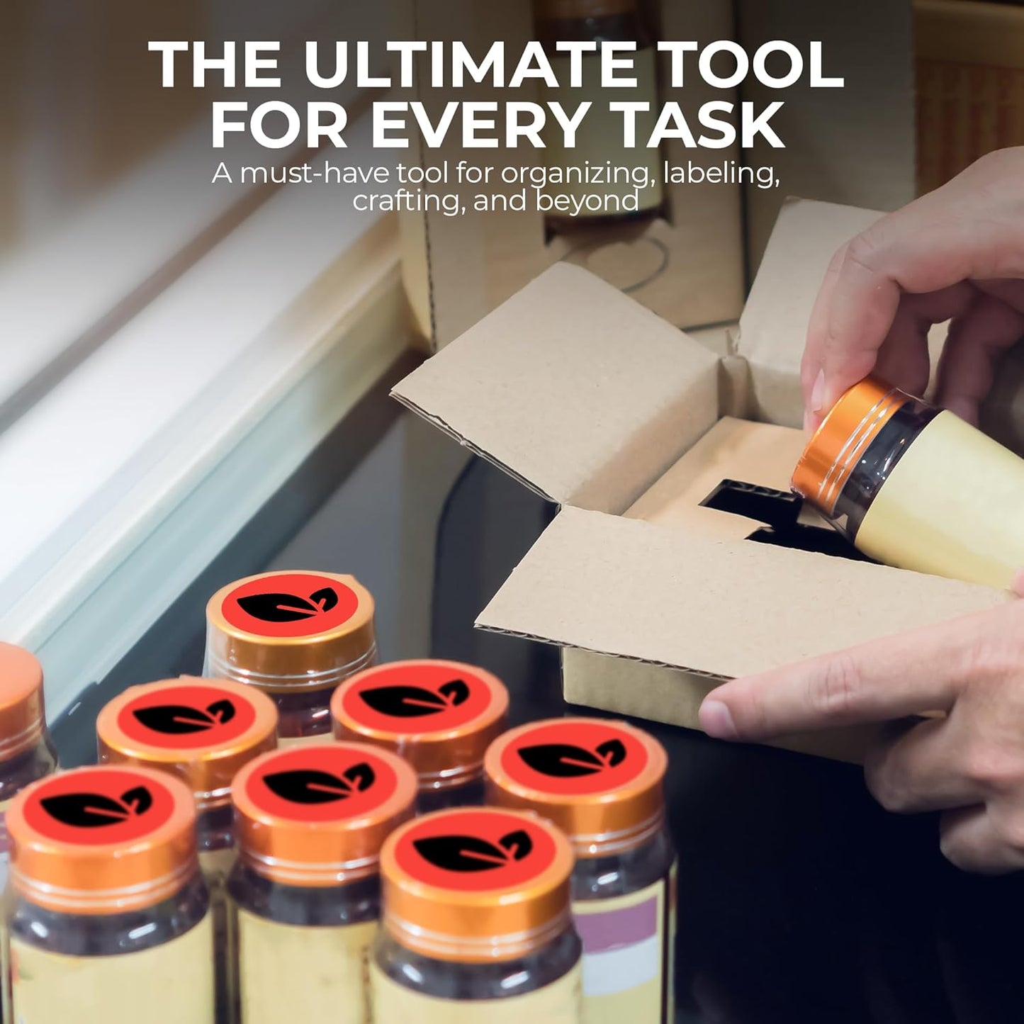 Perco Red 2-Inch Perforated Circle Dot Thermal Sticker Labels — 300 Stickers/Roll, Direct Thermal Printer Compatible—with Permanent Adhesive for Organizing, Color Coding, Bin Labeling—Made in USA