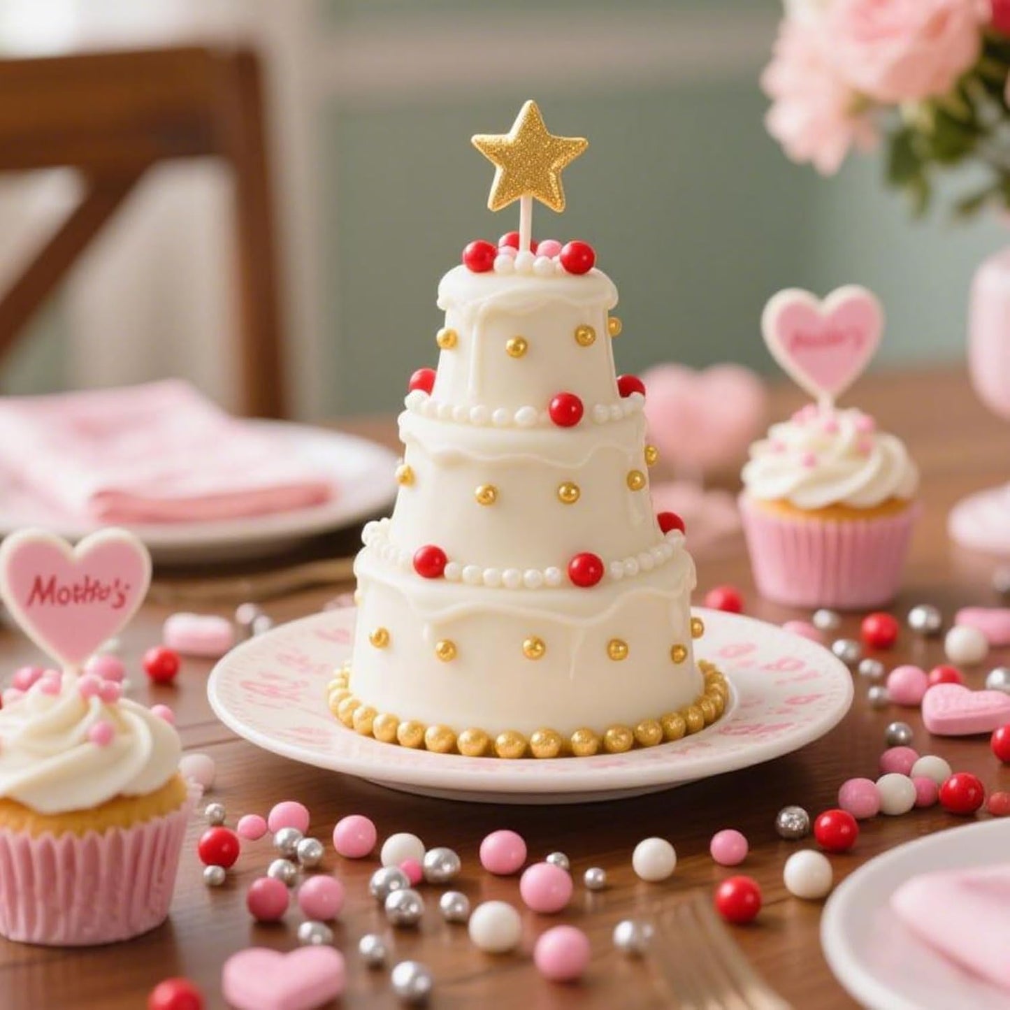 Gold Pearl Sprinkles,Candy Pearls for Baking,Sprinkle Mix Size,Edible Sugar Cake Decorations,Cupcake Toppers,Cookie Decorating,Donuts Ice Cream Decorating,Wedding Birthday Party Valentines Christmas Supplies,130g/4.58oz