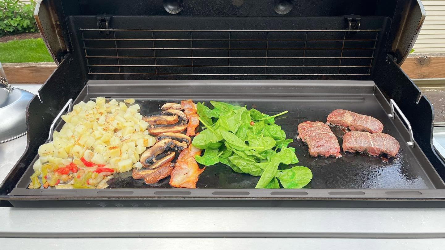 Full Size Griddle Insert for Weber Genesis II 400 Genesis II LX 400 Series Gas Grills, Flat Top Griddle Plate for Weber Genesis II E-410/E-415/E-425/E-435, Genesis II LX 440, Replace for 6789