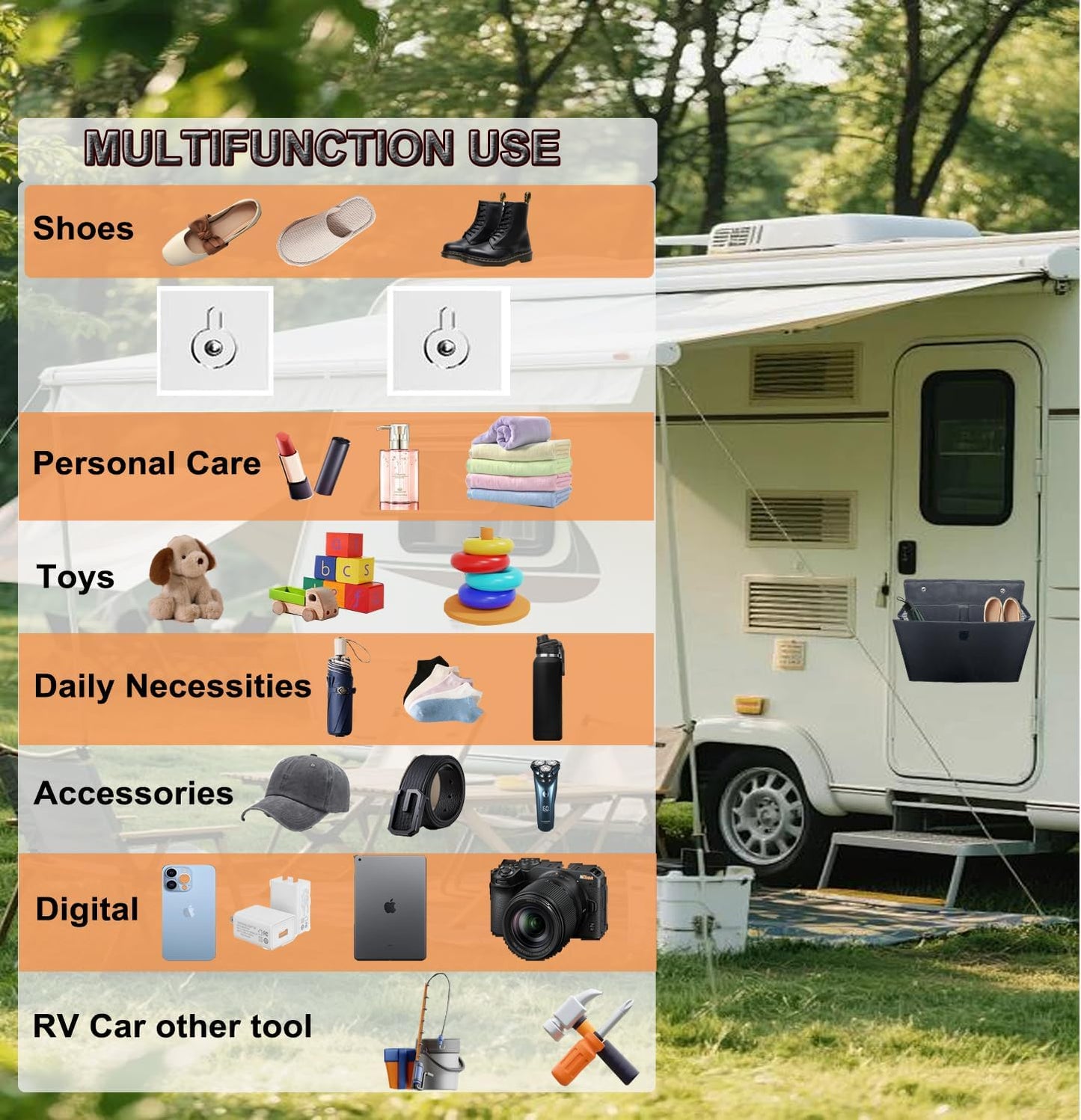 Over the Door Shoe Organizer, Grey 16 Pockets Hanging Shoe Storage Rack with Large Deep Pockets, Oxford 600D Fabric Shoe Storage Rack with 6 hook for Shoes, Home Accessories etc (Black, 1-Grid)