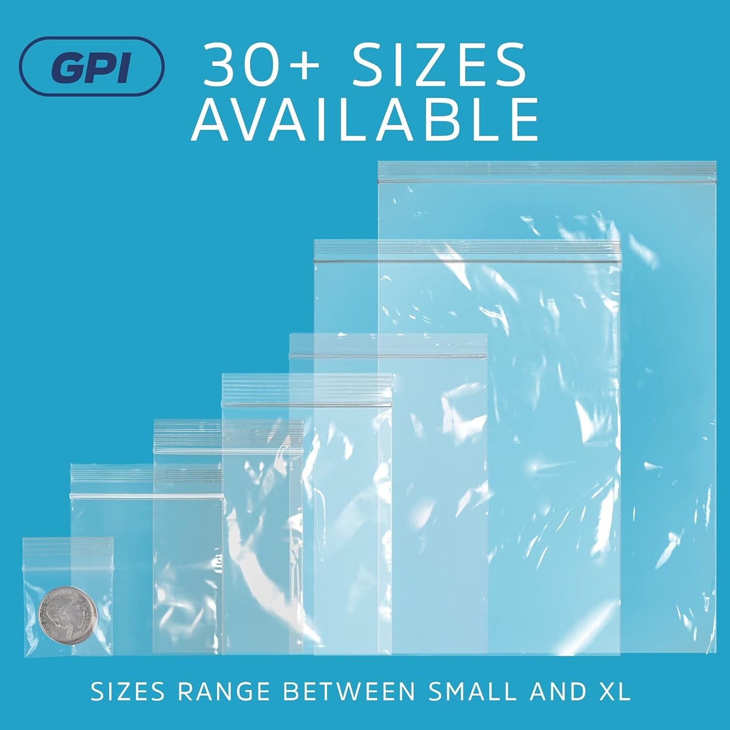 GPI - 10" x 14", Case of 1000, Clear Plastic Reclosable Zip Bags, 2 Mil Thick, Zip Poly Bags with Resealable Lock Seal Zipper For Food, Apparel, Shirts, Household, School & Office Supplies
