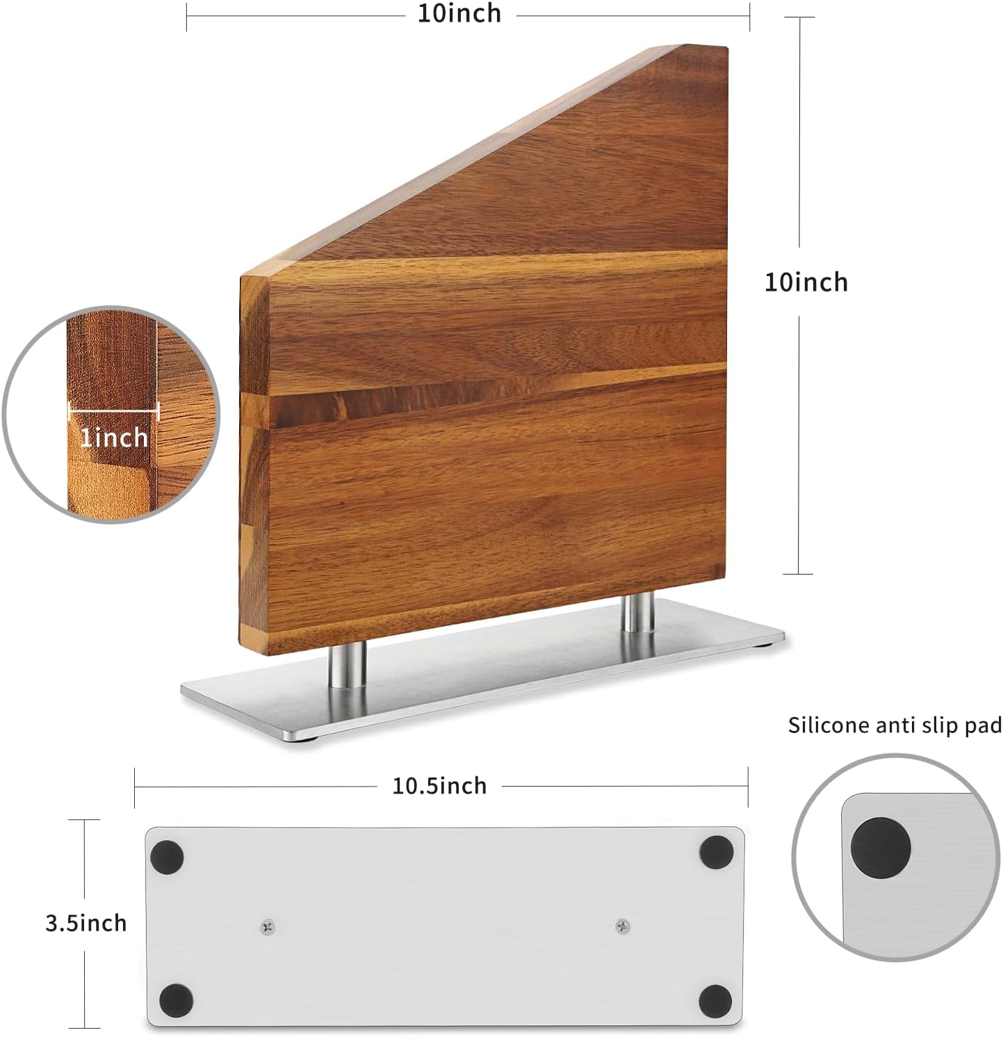 Magnetic Knife Block Without Knives,Magnetic Universal Stands with Strong Enhanced Magnets Strip Kitchen Storage Cutlery Large Organizer ,Knife Holder for Kitchen Organizer