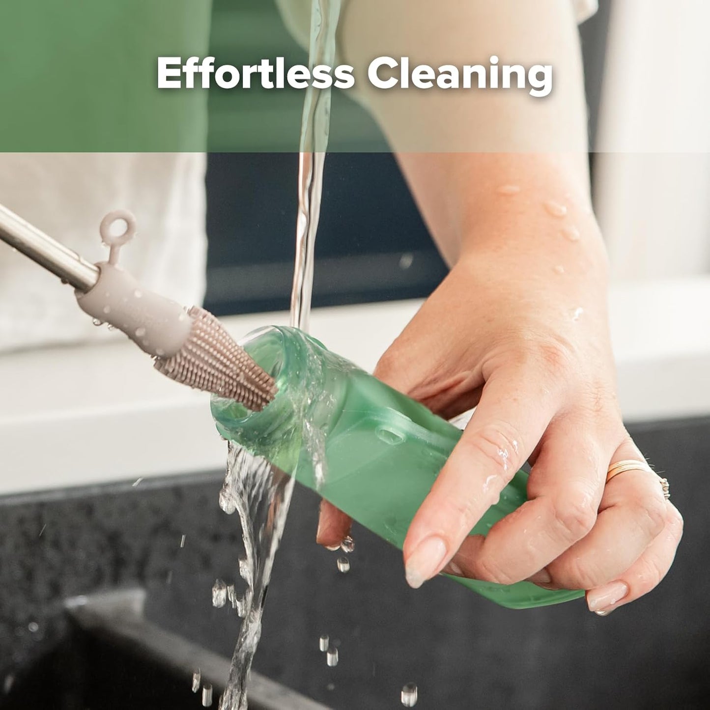 haakaa Yummy Pouch Reusable Baby Food Pouch, Reusable Pouches for Toddlers Kids Squeezable Pouch, Washable Freezer - Make Homemade Organic Food for Babies/Toddlers, 4oz, 2 Pack,6m+(Pea Green)