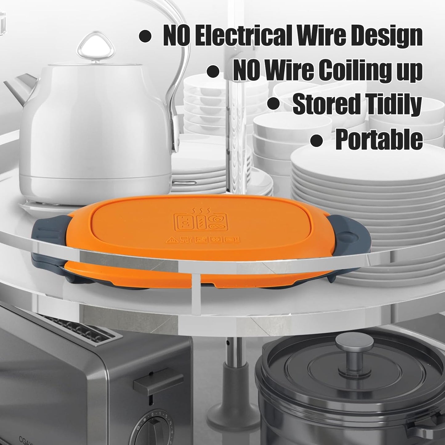 Quick-Heat Microwave Egg Cooker|Poacher|fryer,Multi-Use microwave egg maker for Breakfast Sandwiches,Dishwasher-Safe,Save Time,Portable for Home,Travel,Gifts(Orange)