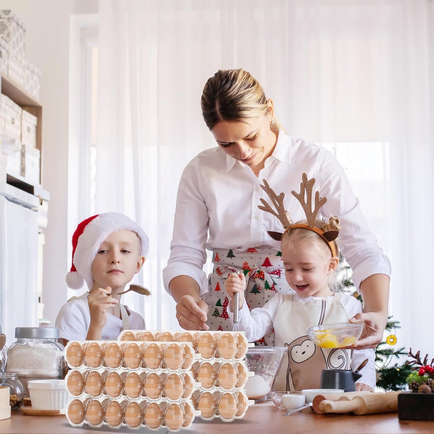 100 Pack Plastic Egg Cartons Cheap Bulk, 12 Count Clear Egg Containers for Fresh Chicken Eggs, 2x6 Grids Refrigerator Egg Trays for Refrigerator Storage, Chicken Farm, Market Display & Commercial Use