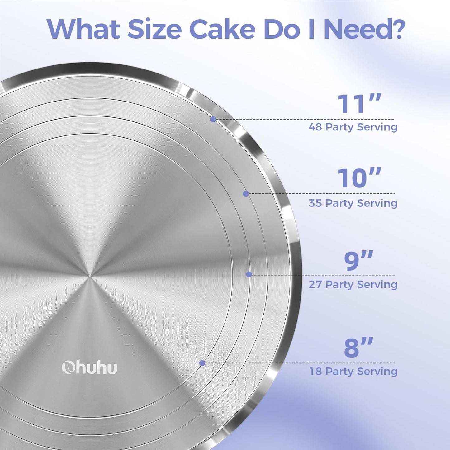 Ohuhu Cake Stand, Aluminium 12''Cake Turntable Decorating Bakery Supplies - BPA-Free Frosting Spinner Rotating Revolving Lazy Susan Mothers Day Gifts