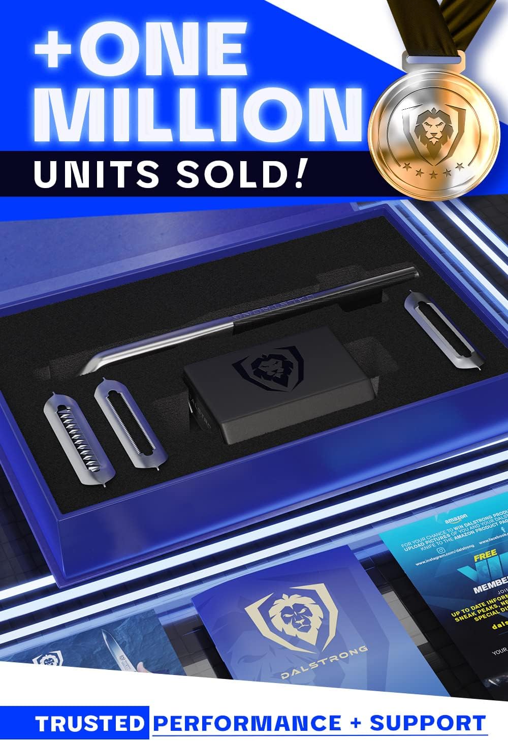 DALSTRONG Razor VX - I Straight Peeler - High Carbon Stainless Steel - Non Slip G10 Handle - Fine, Serrated & Julienne Blades Set - Premium Vegetable, Fruit, Potato Peeler for Kitchen