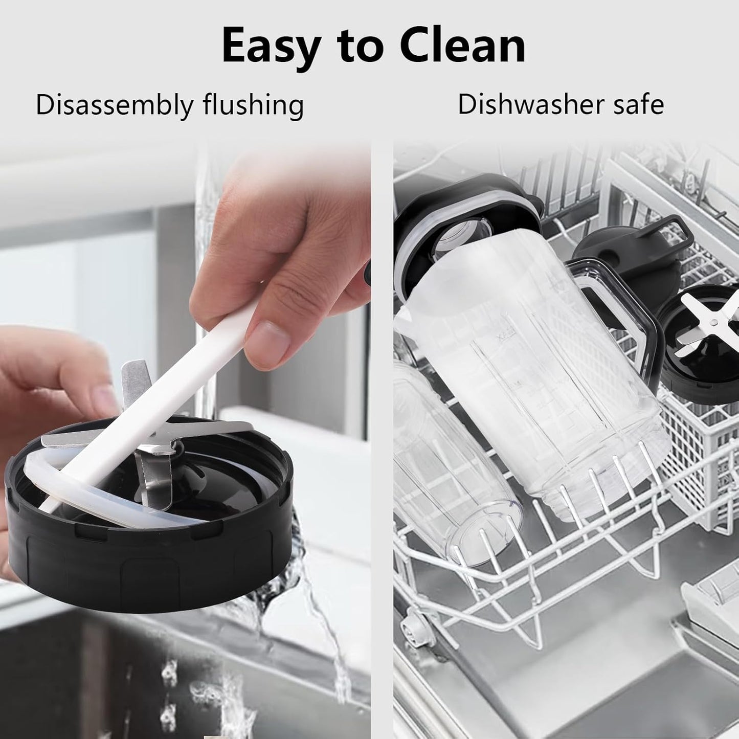 Liebe&Lecker Smoothie Blender with 1200W-Peak-Watts, Powerful Smoothie Maker Smart Technology Blended Frozen Fruit for Smoothies, with BPA Free 28-oz To-go Cup and 50-oz Jar