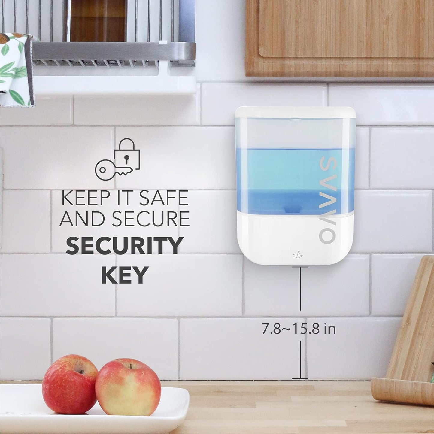 SVAVO 34oz / 1000ml Automatic Soap Dispenser Hand Sanitizer Dispenser Wall Mount, Touchless Electric Sensor Pump Battery Operated for Offices Home Kitchen Bathroom Hotel Restaurant Commercial