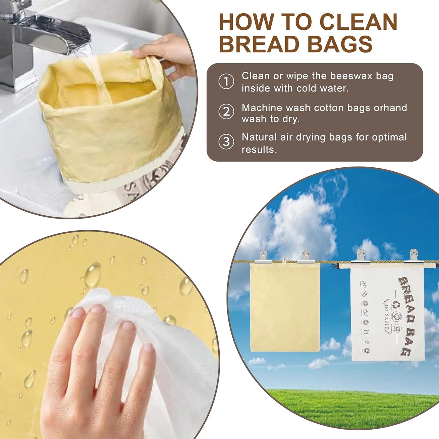 2 Packs Safe Double-Layer Fresh-Keeping Bread Storage Container for Homemade Bread and Sourdough,Eco-Friendly Plastic-free Food Storage | Moisture Lock Technology