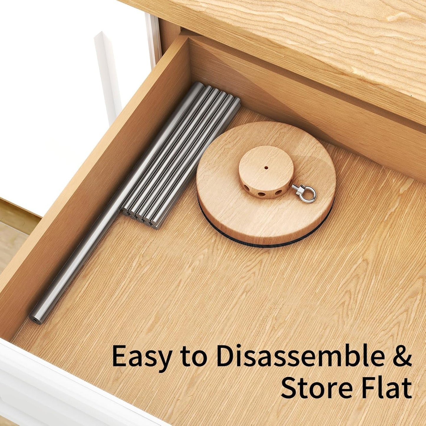 Pasta Drying Rack, Rotatable 304 Stainless Steels Pasta Rack with Handle, Detachable Stand Noodles Drying Hanger for Homemade Fresh Spaghetti, Tagliatelle, Fettuccine