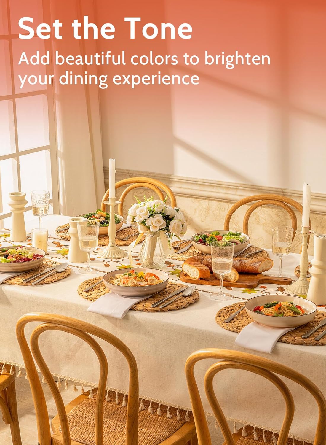 Sweese 6-Pack Ceramic Pasta Bowls, Neutral Extra Large 30 Fl Oz Durable Professional Grade