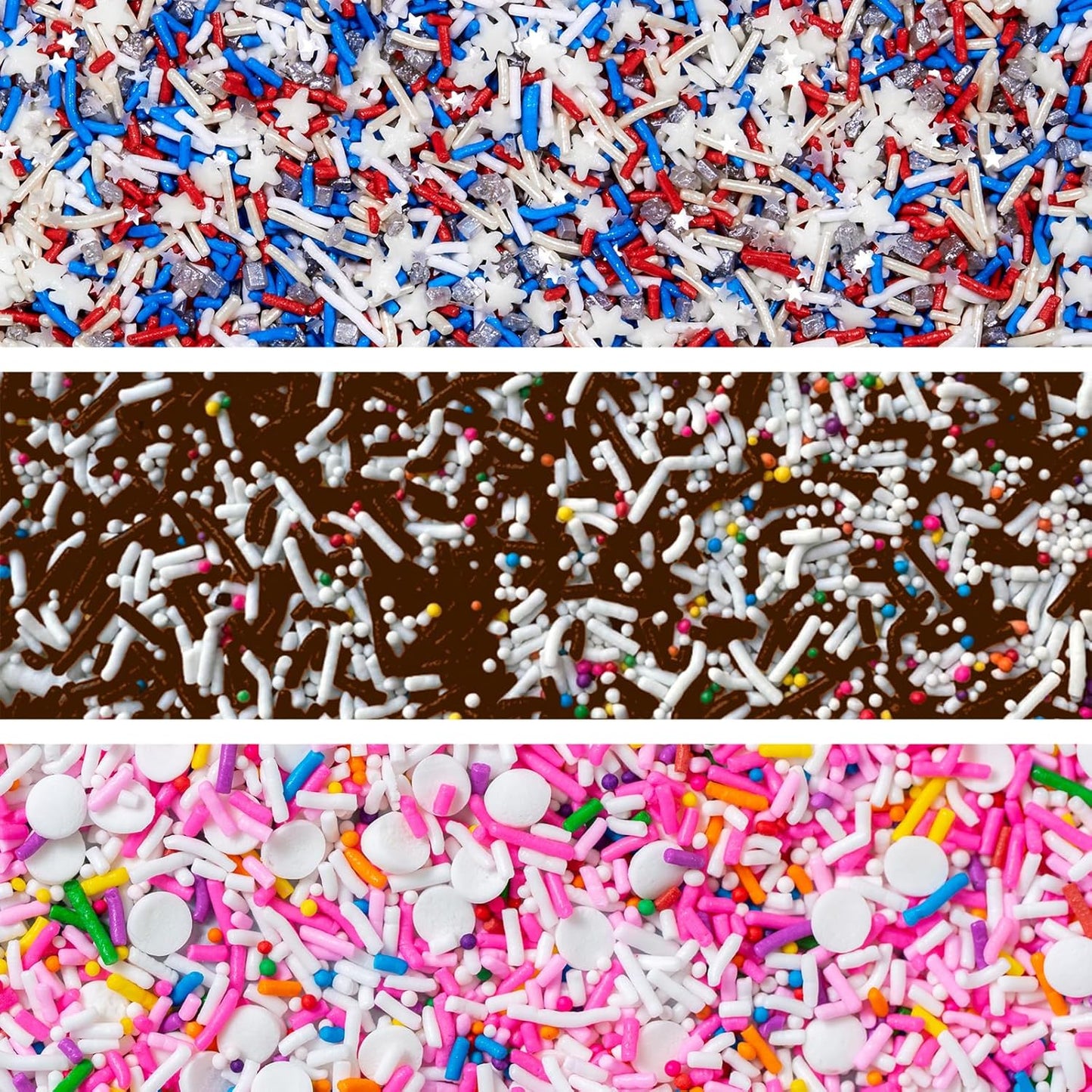 Fancy Sprinkles Party Time Sprinkle Set featuring Classic Twist, Animal Crackers and Superheroes, Assemble! (0.25c)