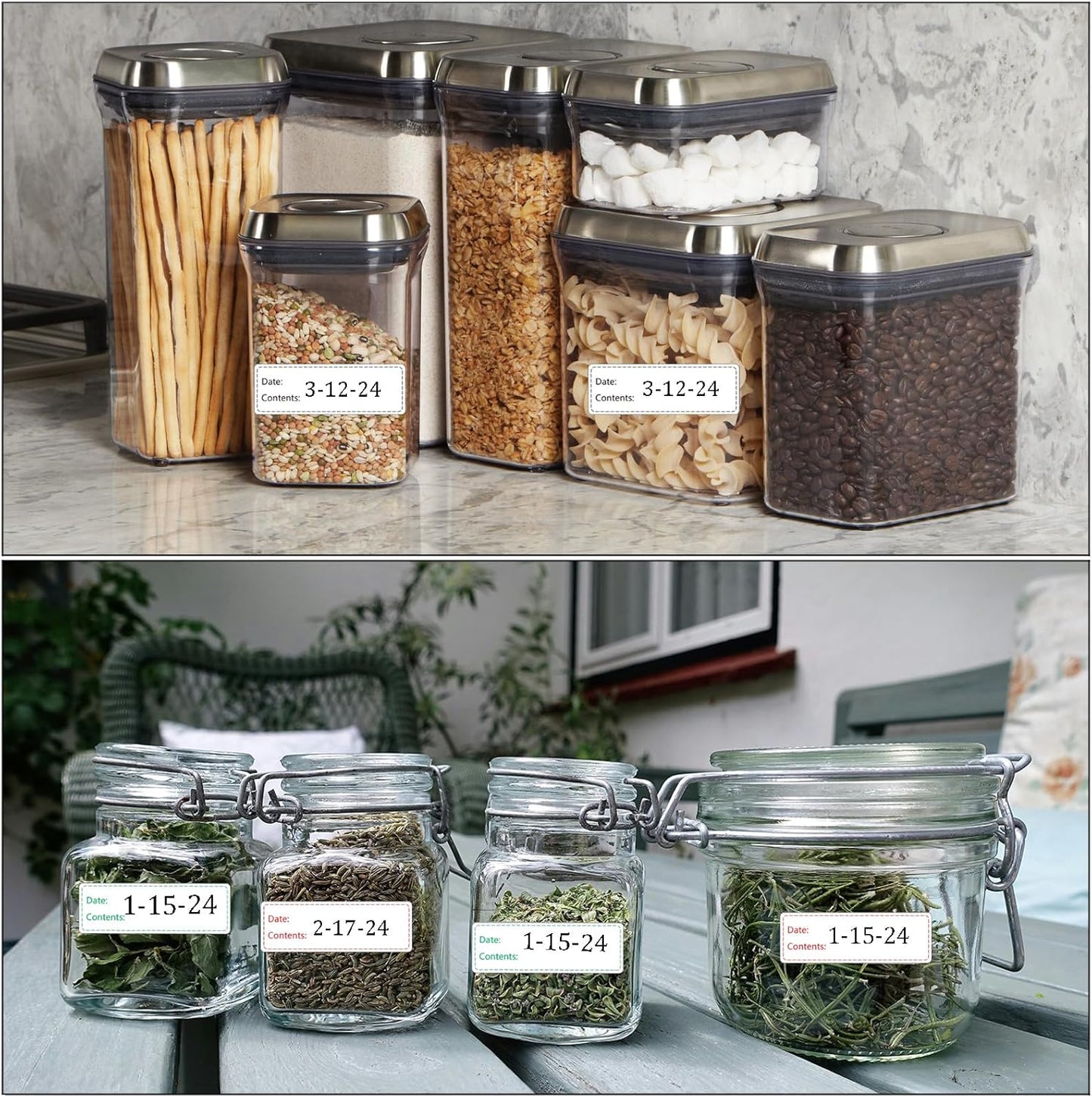 1000pcs Freezer Labels,1x3 inch for Food containers,Food Labels Quick and Easy to Remove- Easy to Write on(Black)