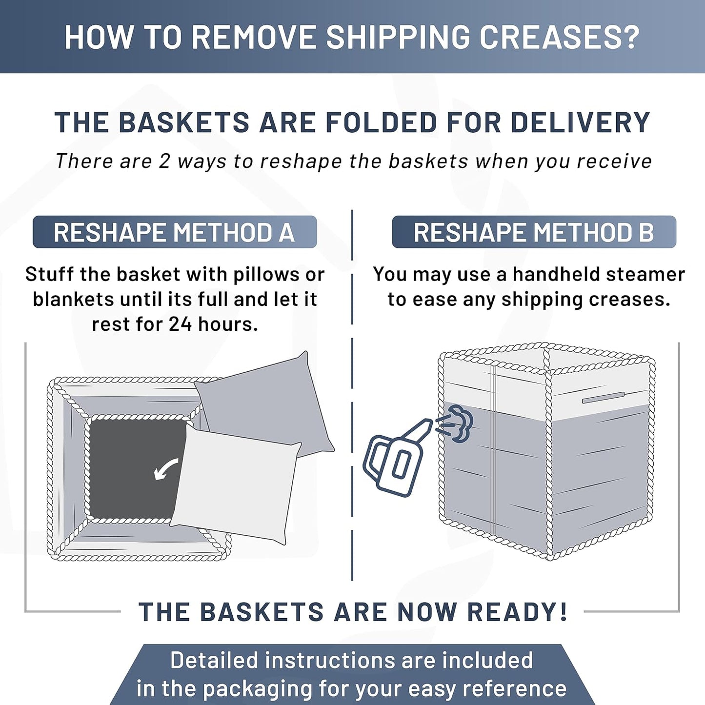 NaturalCozy 13x15x13 Kallax Storage Cubes, 3 Pack | Cotton Rope Cube Storage Bins Woven Baskets for Organizing | Kallax Insert Baskets for Shelves Organizer, Kids Toy, Pantry, Closet, Baby Nursery