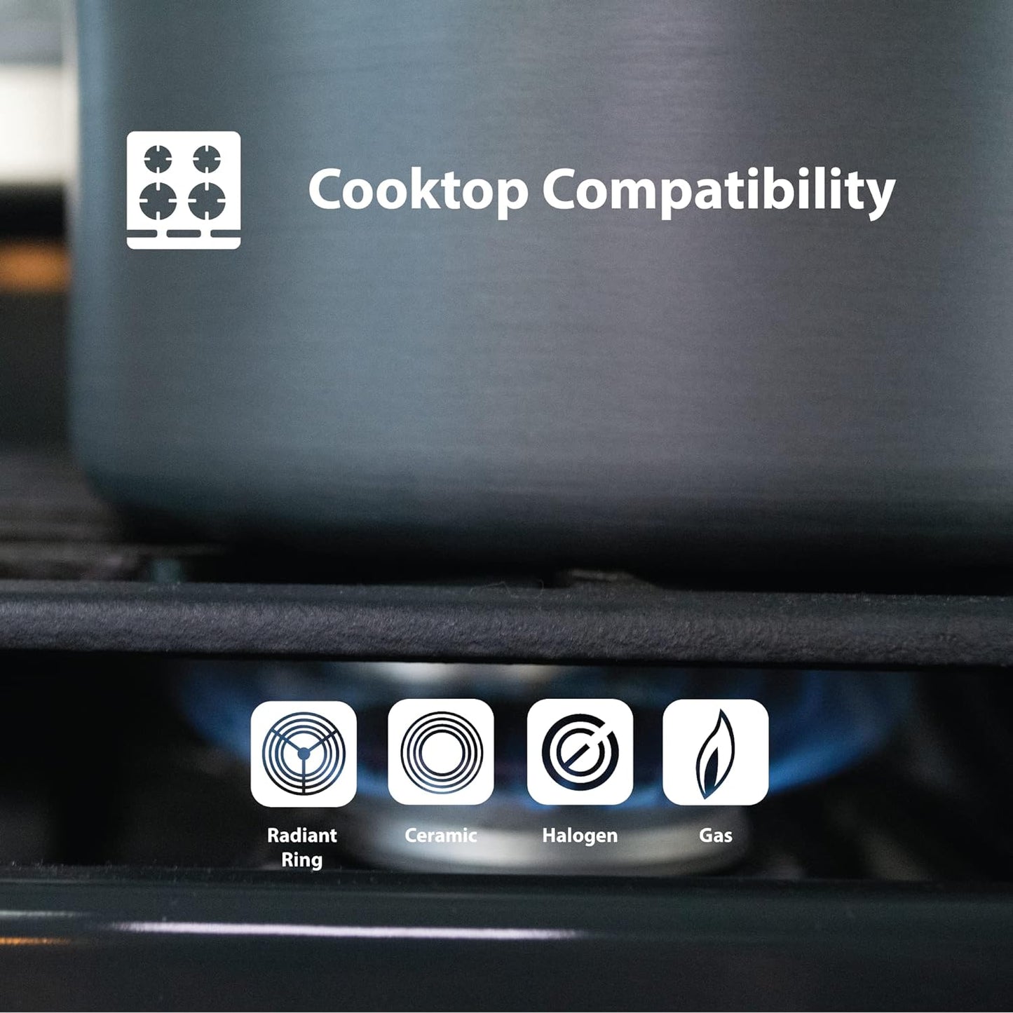 Swiss Diamond 10 Piece Nonstick Cookware Set - Diamond Enforced Aluminum Non Stick Pots and Pan Set, Dishwasher Safe and Oven Safe Pans Set, Grey