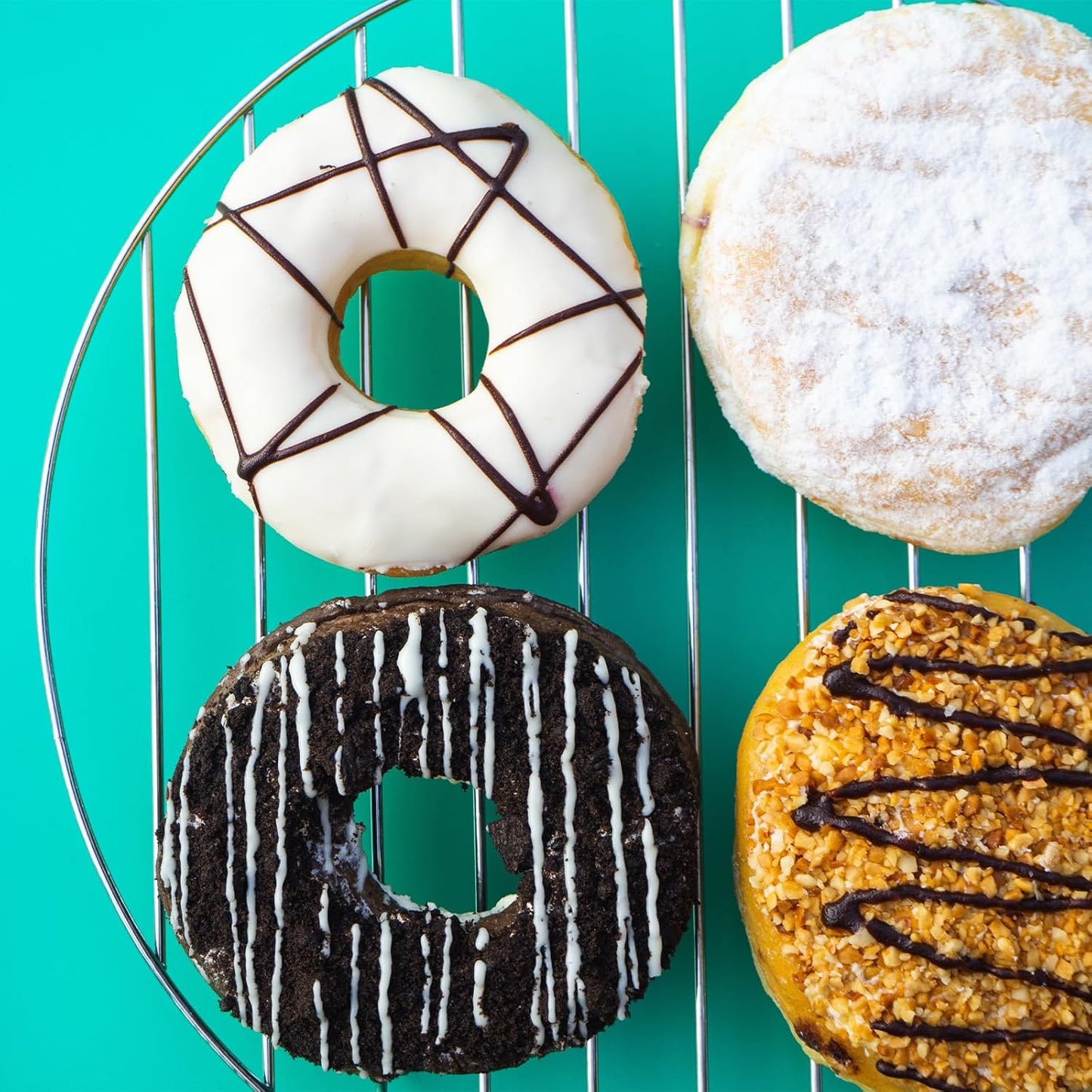 uxcell 2 Pcs Round Cooking Rack with Legs, Dia 9.4 Inch 304 Stainless Steel Barbecue Grill for Cooking Baking Barbecue Air Fryer Racks, Silver