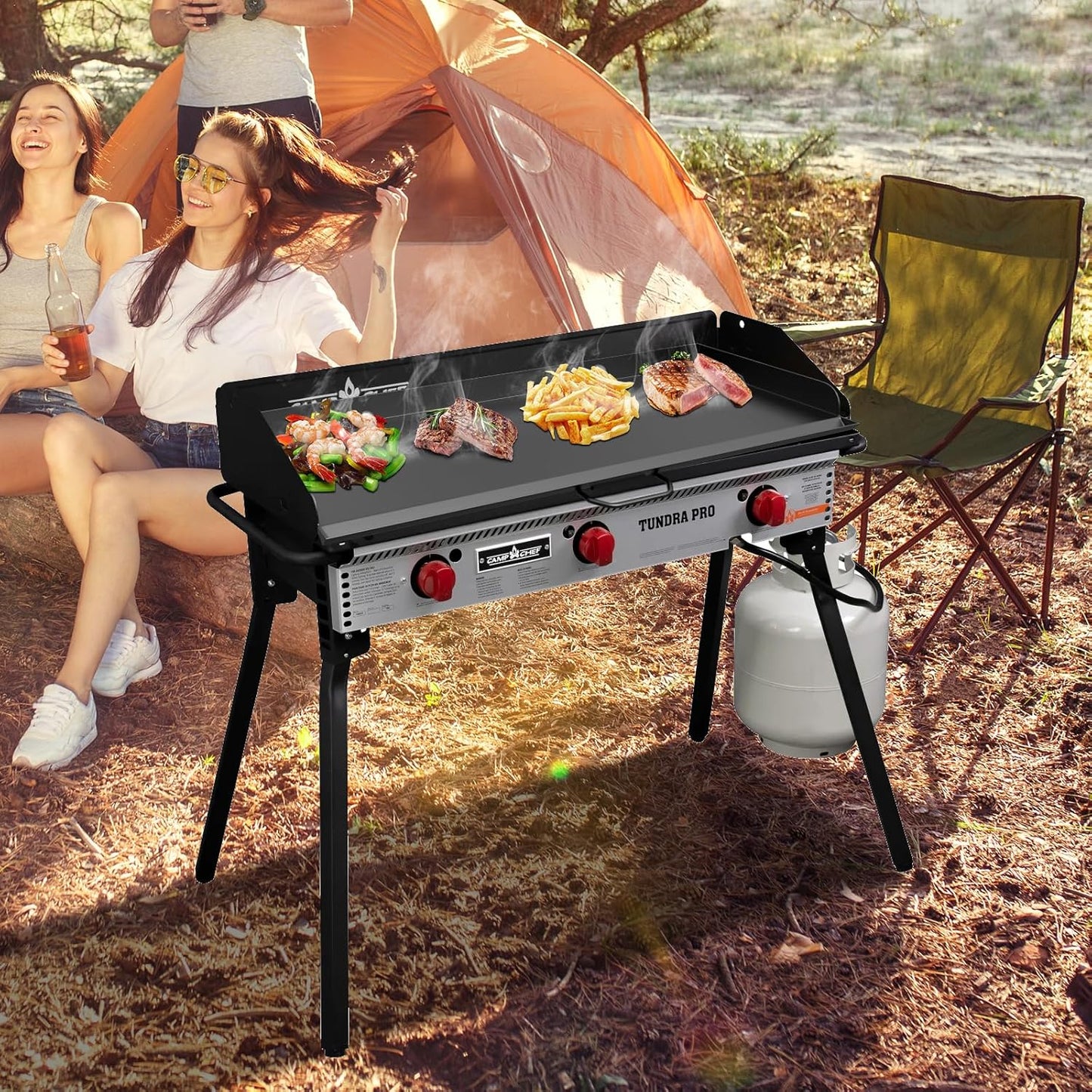 Flat Top Griddle for Camp Chef Accessories 3 Burner Stove SPG90B GB90D TB90 TB90LW TB90LWG TB90LWG15 CCH3 Camp Stove Griddle Top for Camp Chef Tundra 3 Burner 16" x 38"