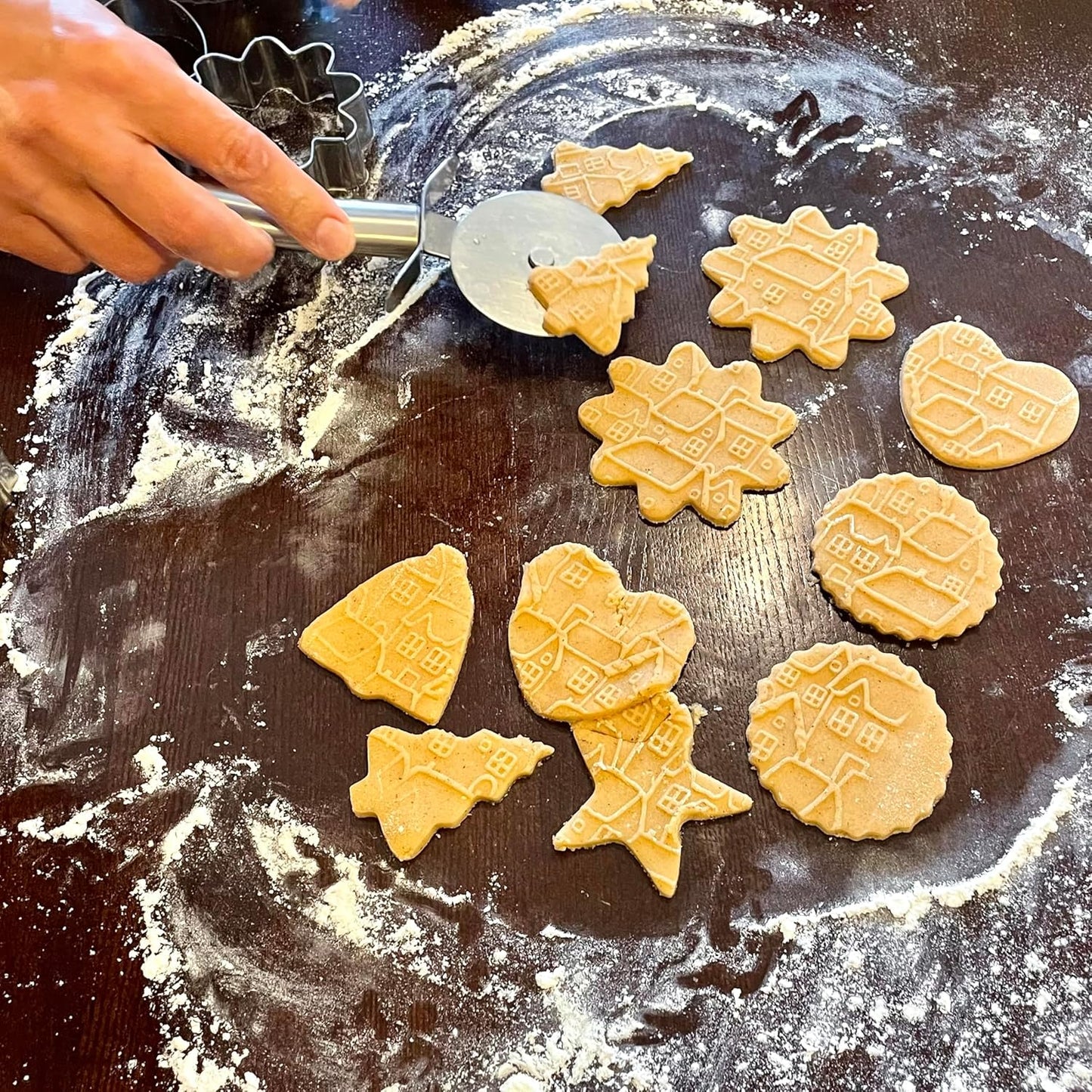 Dachshunds Pattern Embossing Rolling Pin Engraved Rolling Pin With Dogs Pattern