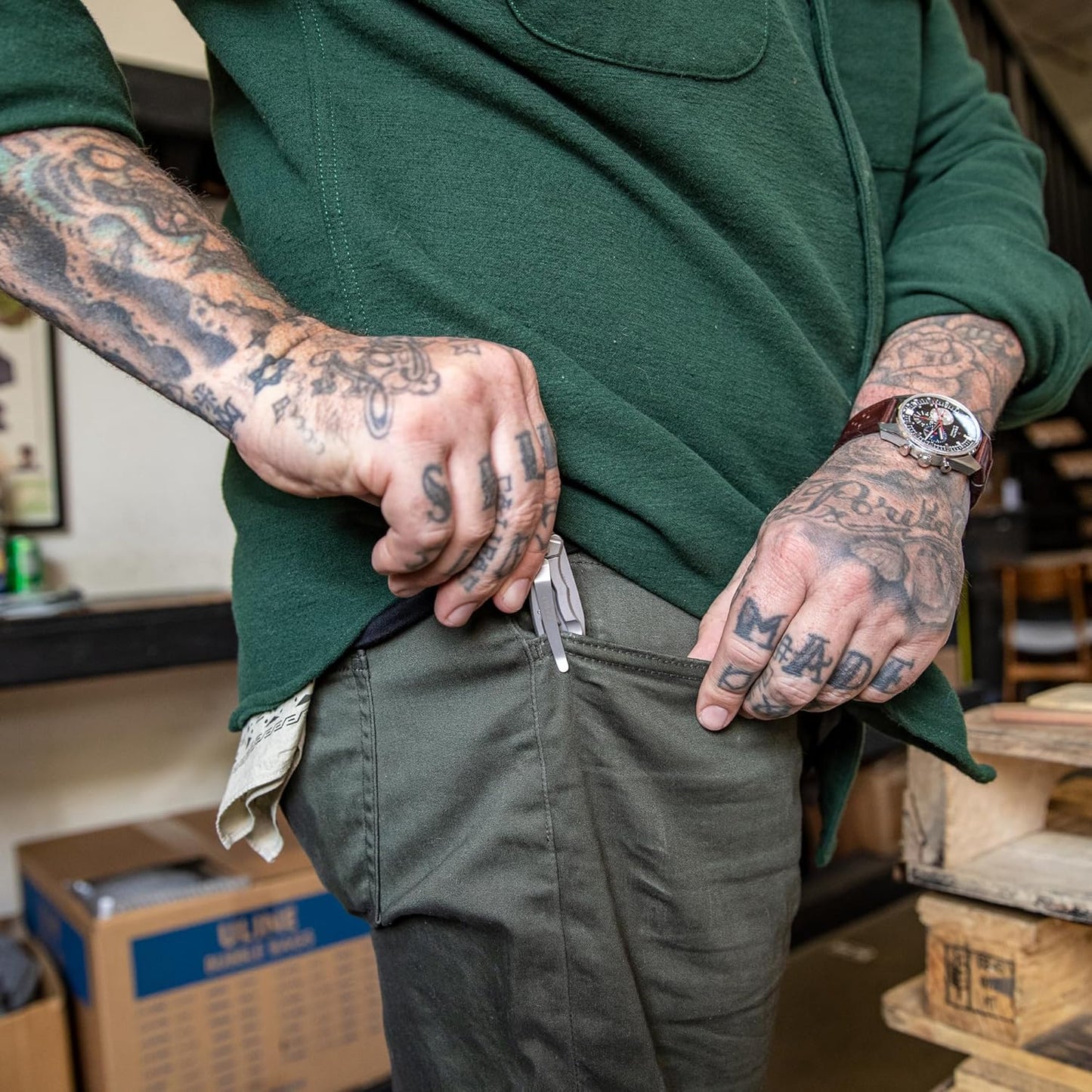 Gerber Gear Paraframe EDC Folding Pocket Knife with Safety Lock for Everyday Carry, Gifts for Men