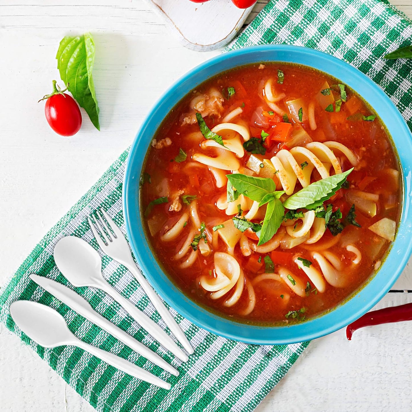 Settings 1000 Count White Plastic Spoons – Disposable Cutlery for Parties, Events, Catering, and Takeout