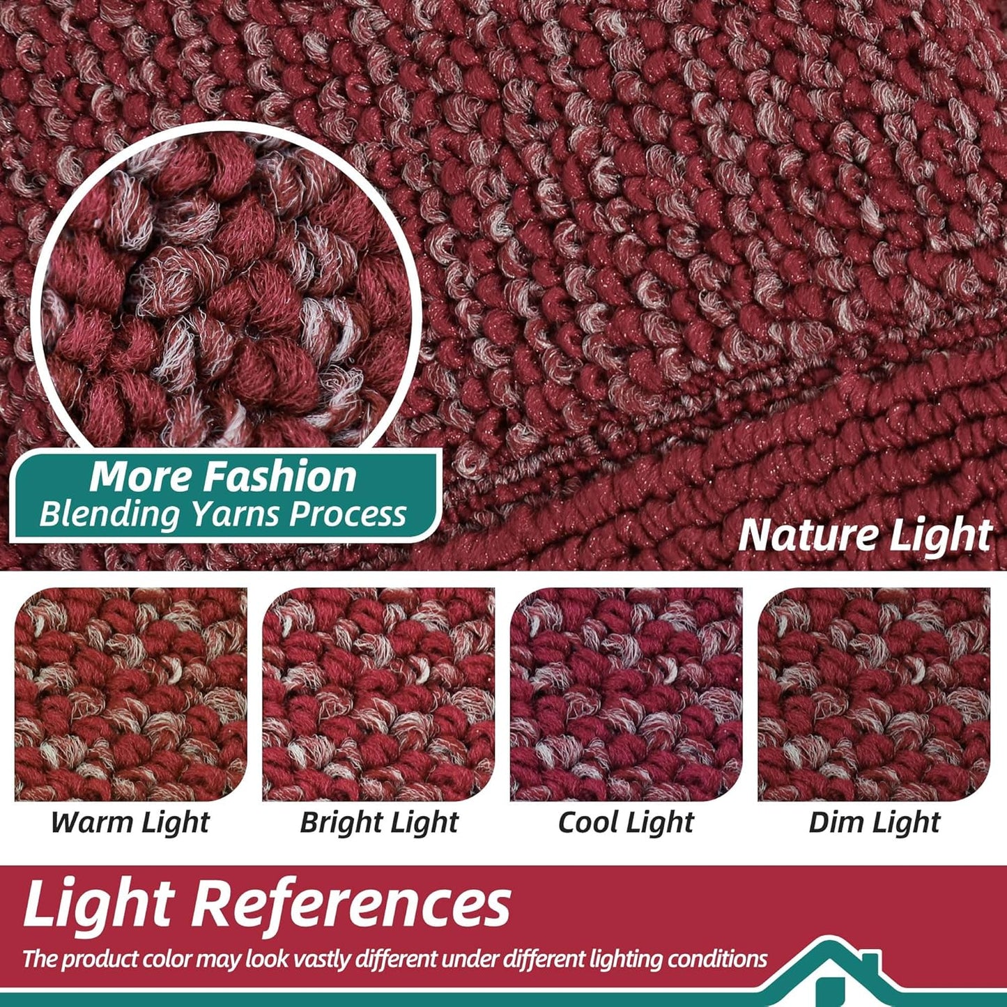 BEQHAUSE Indoor Door Mat 32" x 48", Dirt Trapper Door Mats Non-Slip Entryway Rugs Washable, Resist Dirt Absorbent Welcome Mat, Low Profile Floor Mats for Front Back Door and Entryway, Red