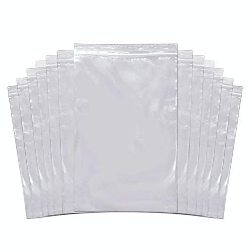 SNL Quality Zipper Lock Reclosable Clear Disposable Plastic Bags, Strong | 8" X 10" - 2 MIL - 100 Bags