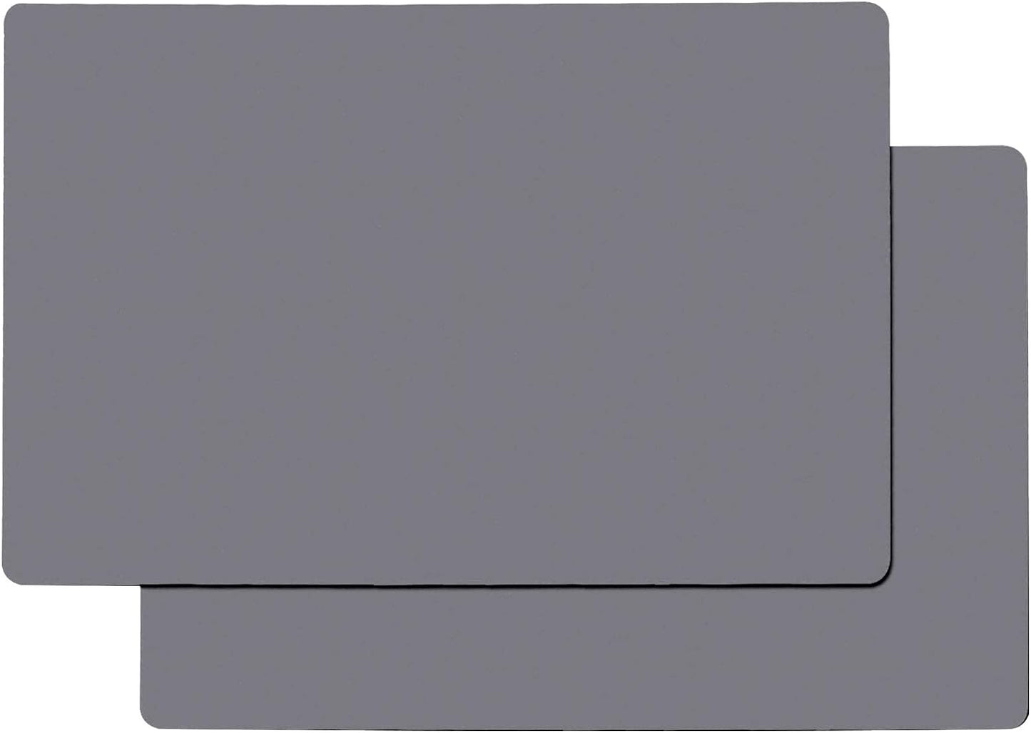 Gartful Gray Silicone Mats for Kitchen Counter, Large Silicone Countertop Protector, 25" x 17" Heat Resistant Desk Saver Pad, Nonskid Multipurpose Mat, Placemat, Non-Slip, 2PCS