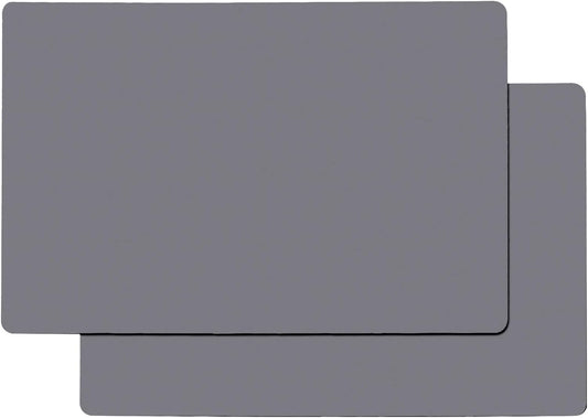 Gartful Gray Silicone Mats for Kitchen Counter, Large Silicone Countertop Protector, 25" x 17" Heat Resistant Desk Saver Pad, Nonskid Multipurpose Mat, Placemat, Non-Slip, 2PCS